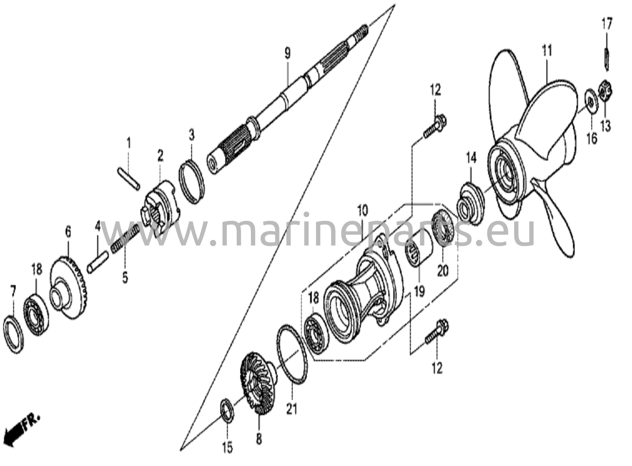 Propellershaft and propeller