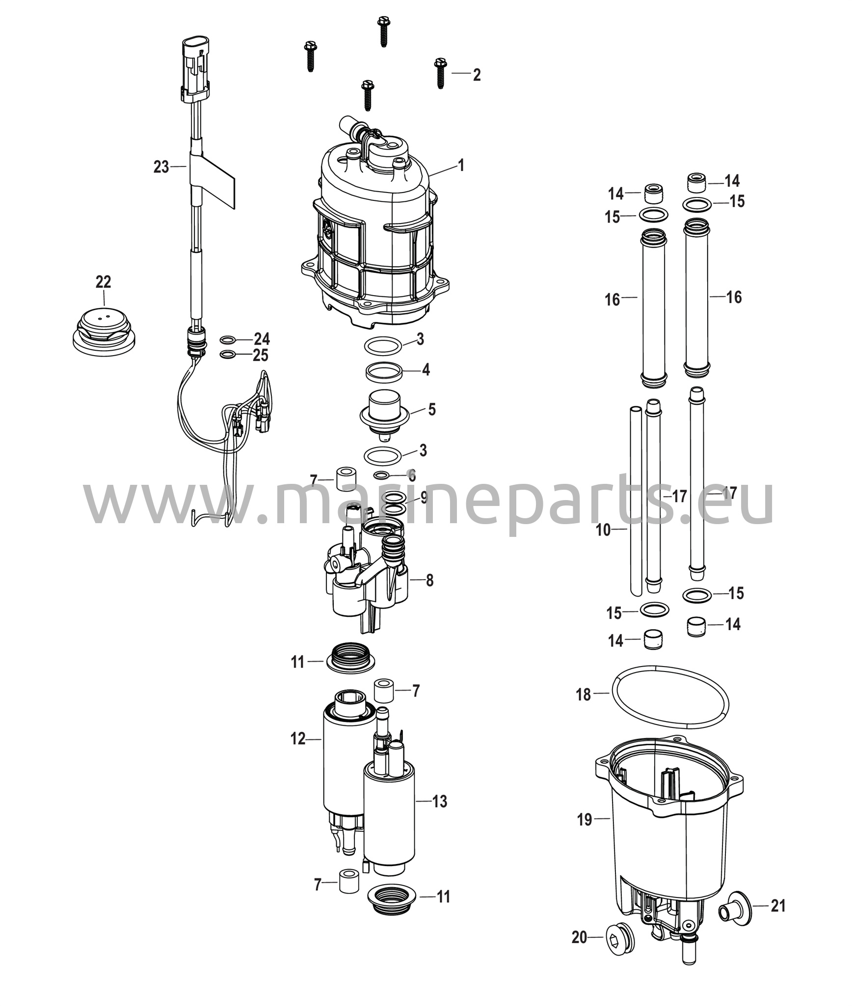 Bränsleförsörjningsmodul 2B457610 och uppåt