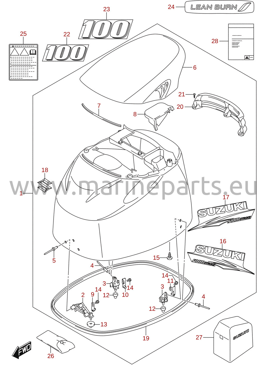 Engine cover (DF100AT)