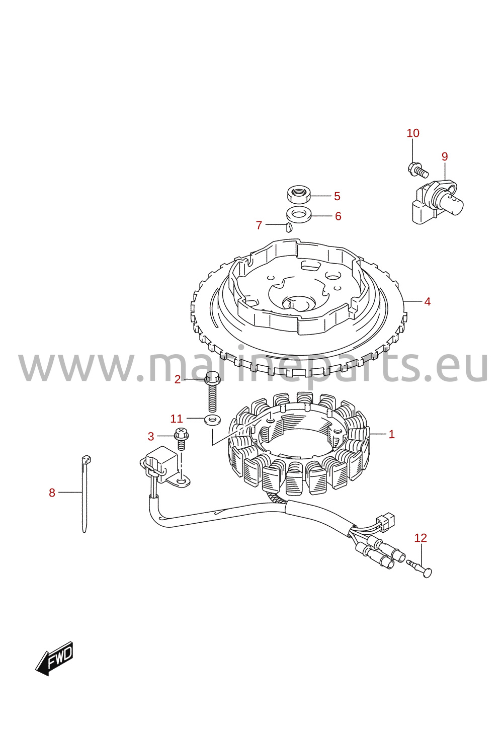 Magnet / generator (M-starter) (DF20A) 2/2