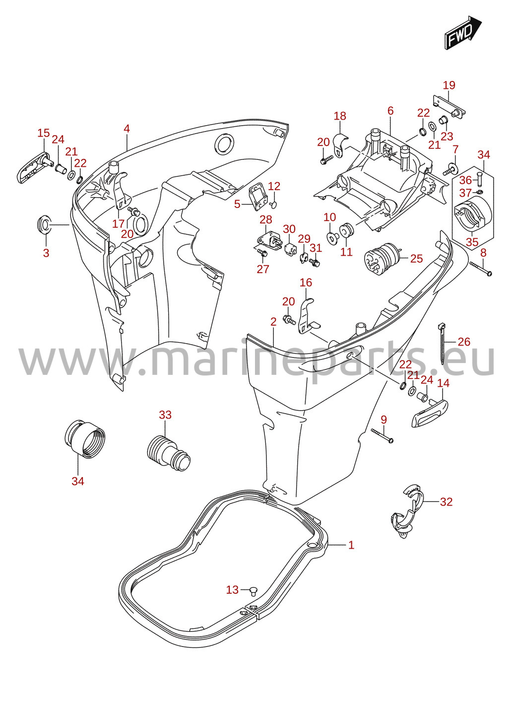 Side cover (DF100AT)