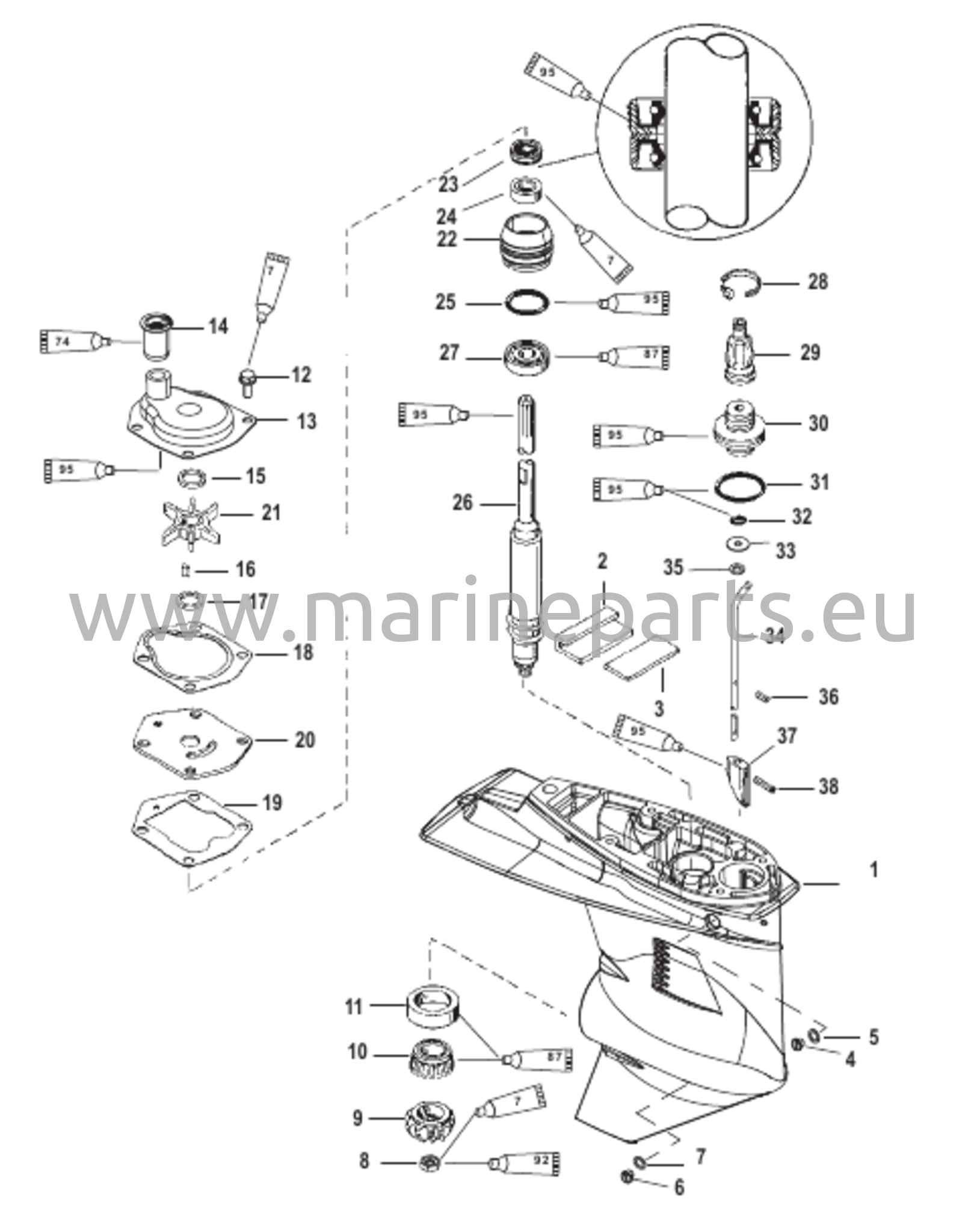 Växelhölje (Drivaxel) (2:1 Växelförhållande)