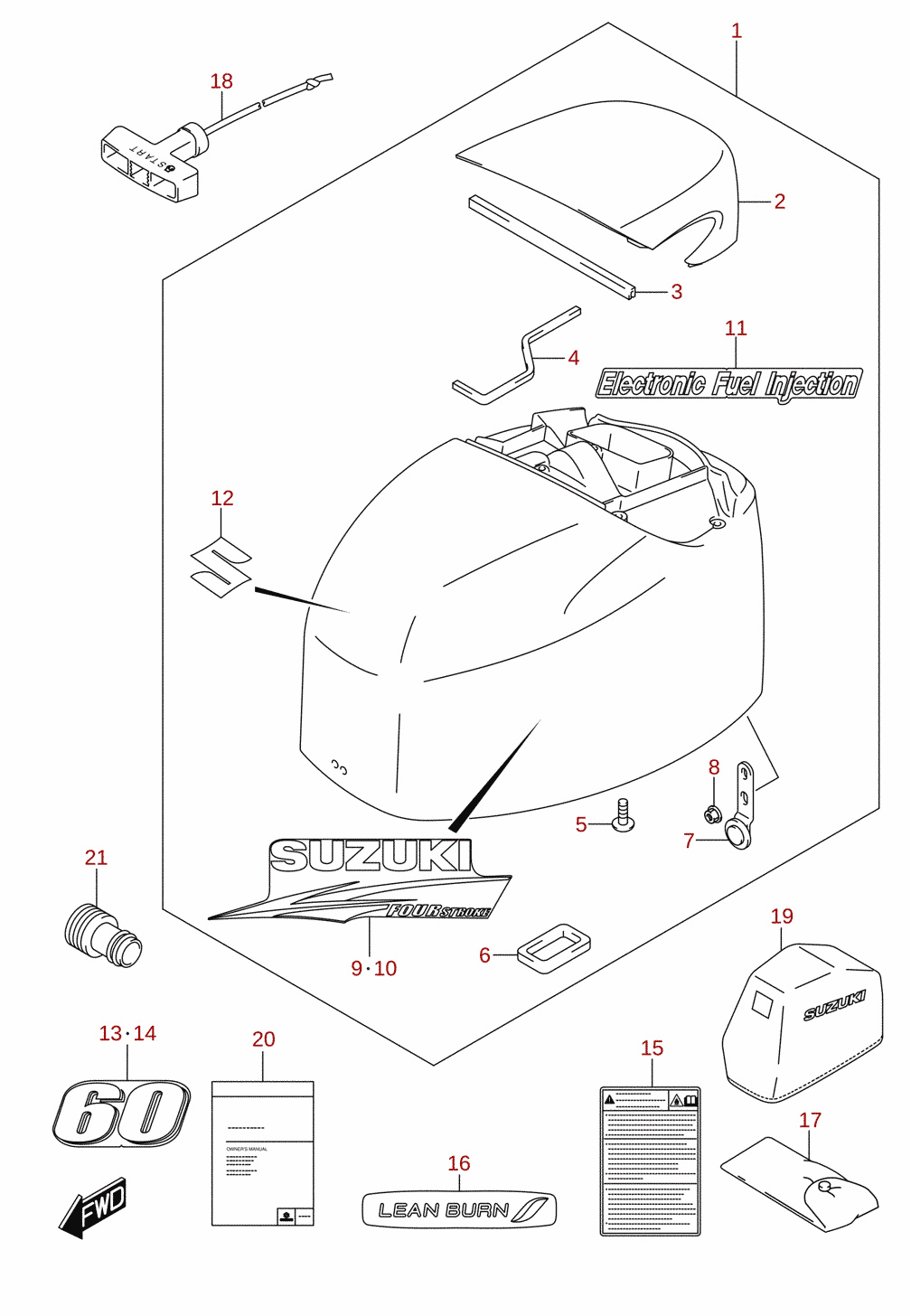 Engine cover (DF60A)