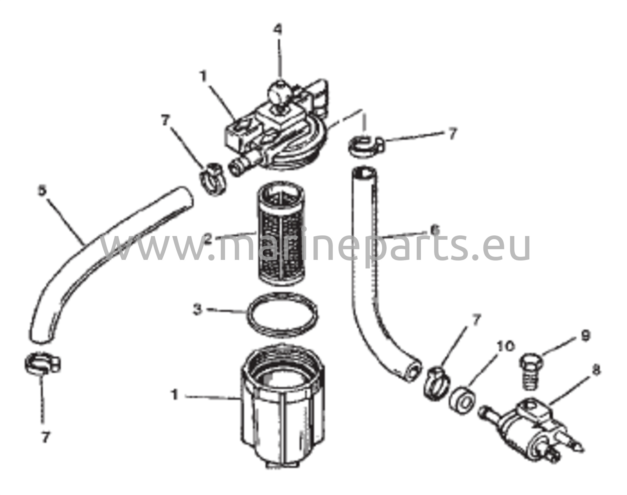 Polttoainesuodattimen kokoonpano