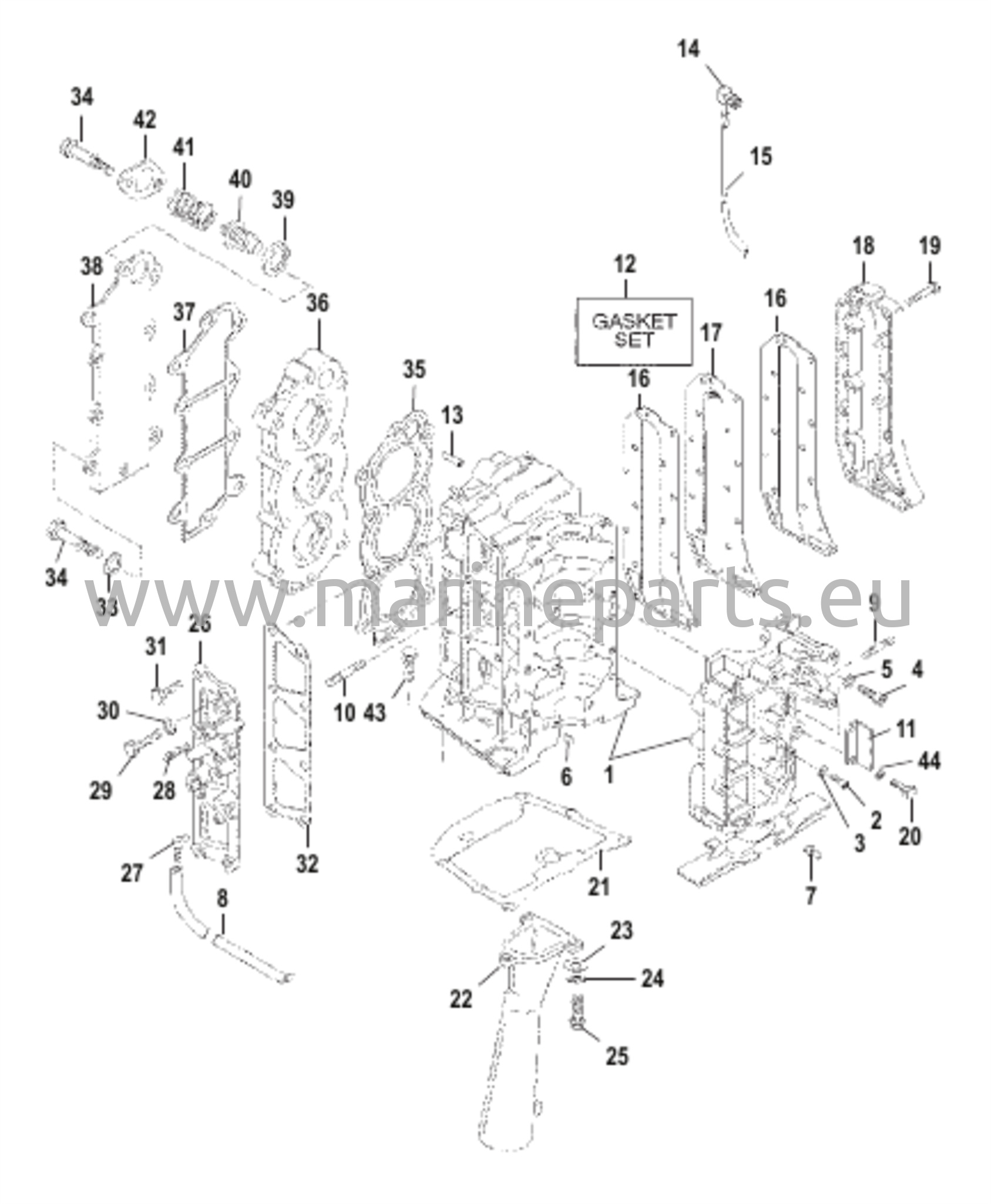 Sylinterilohkon kokoonpano