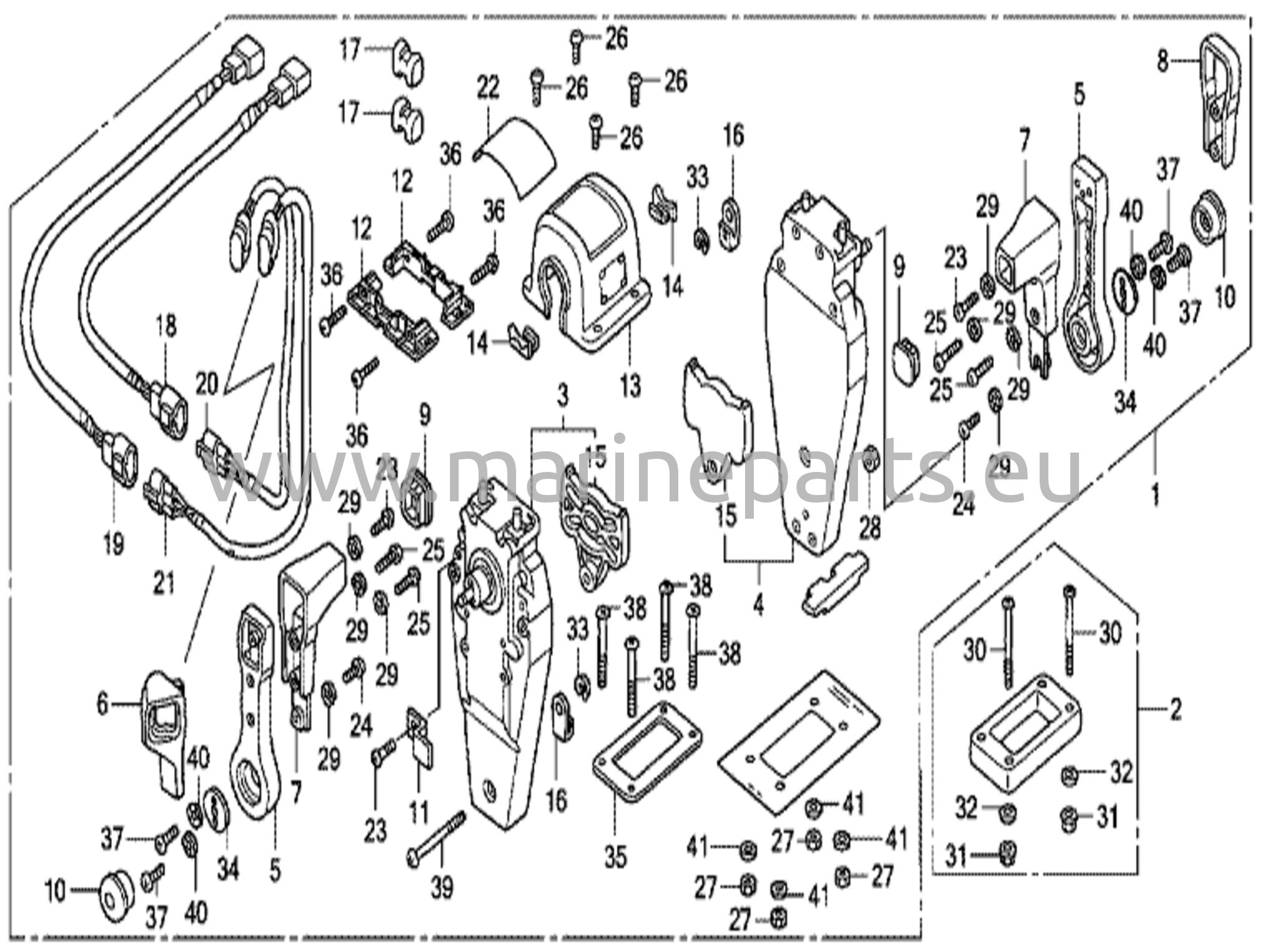 Fjärrkontroll (överdelen dubbeltyp) (höger)