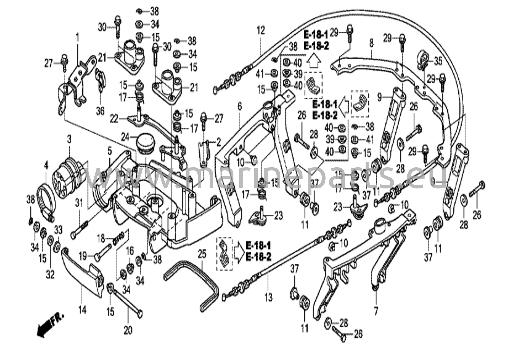 Framskyddsfäste/framlåsskåpa