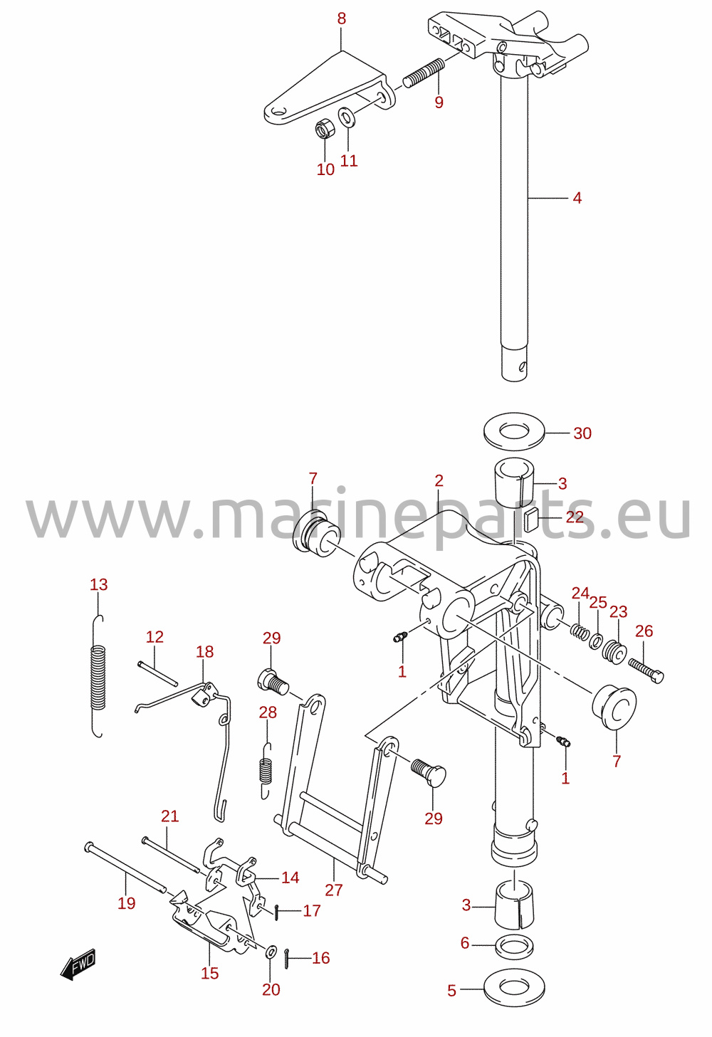 Swivel bracket (DF8AR, DF9.9AR)