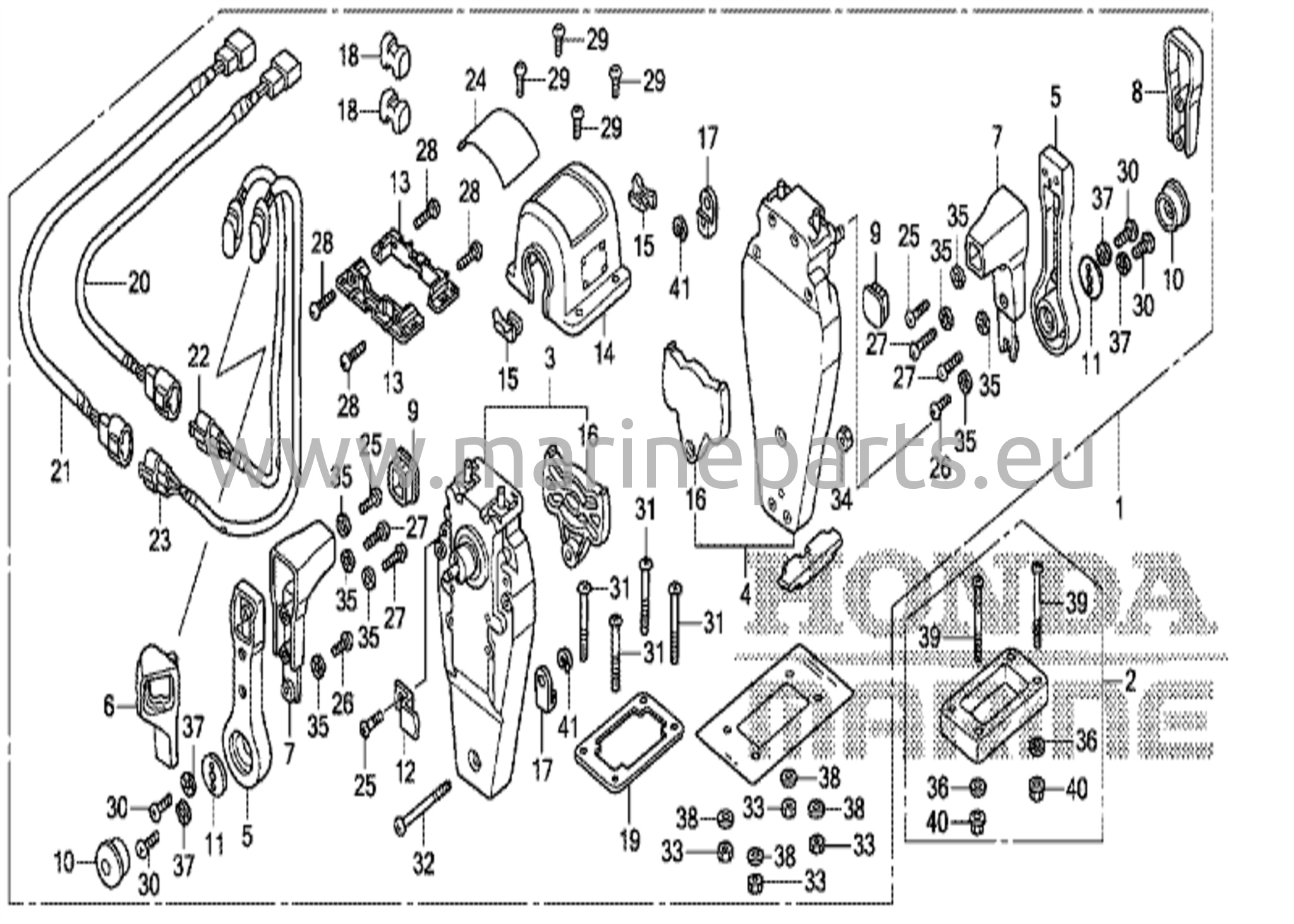 Kaukosäädin (yläkiinnitteinen kaksoistyyppi) (oikea)