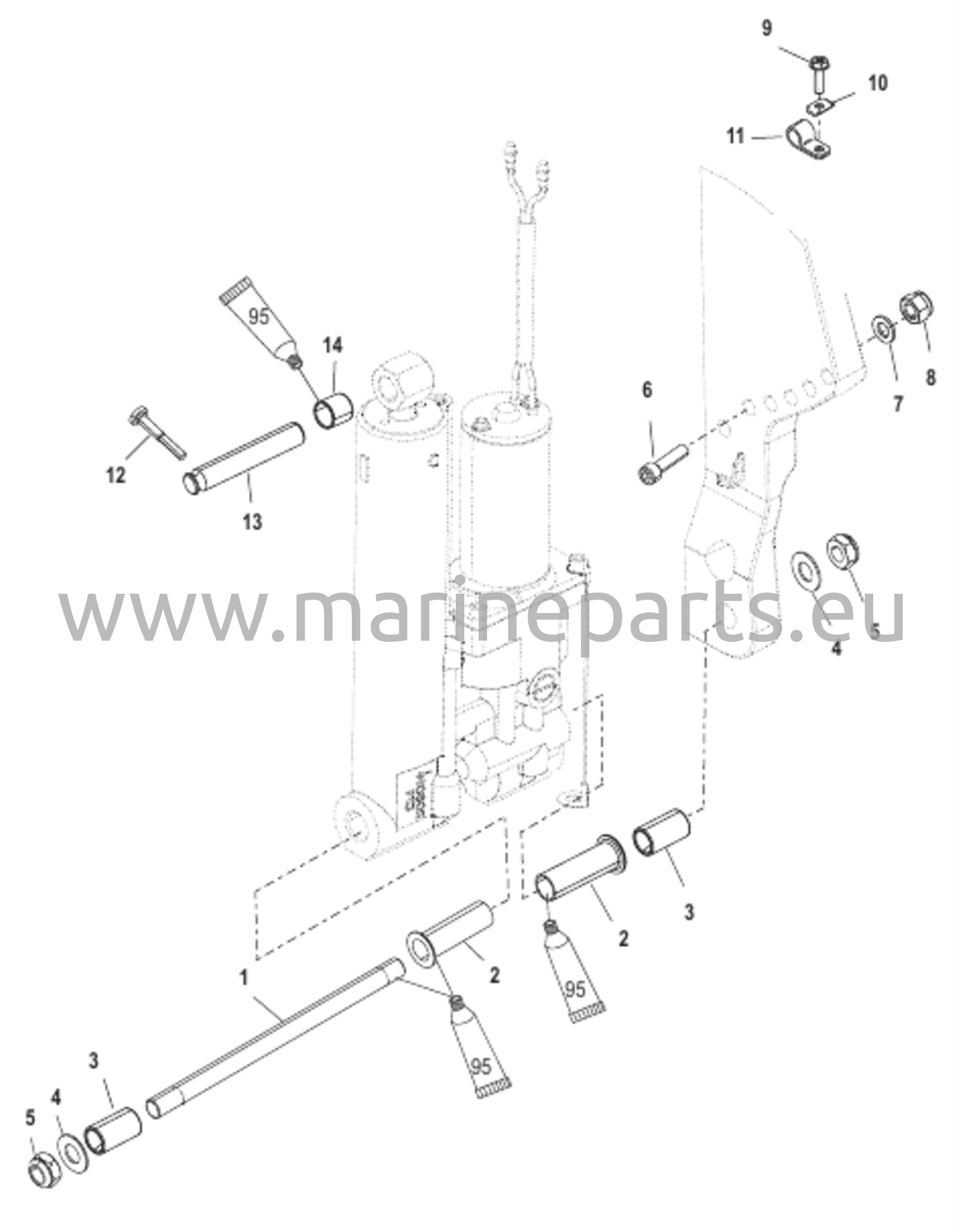 Tehoistetun trimmin kiinnitys