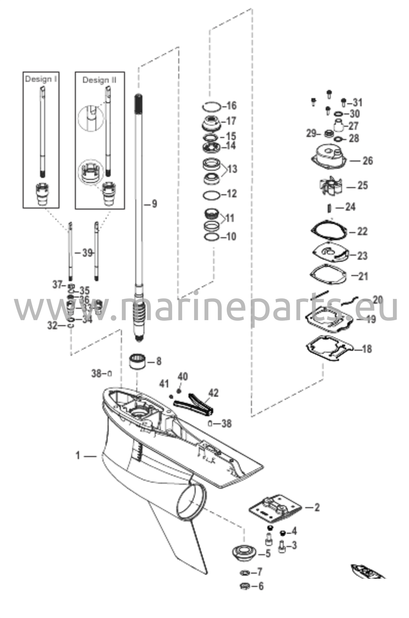Vaihteiston kotelo, vetoakseli, 5.44 Torpedo