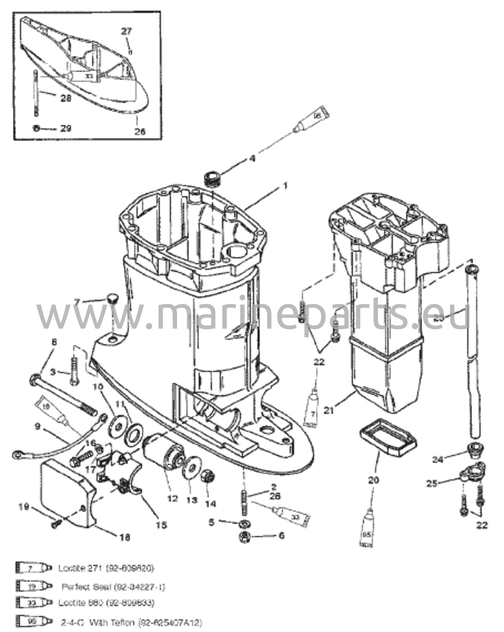 Vetoakselin kotelo (sarjanumero 0G438000 ja siitä eteenpäin)