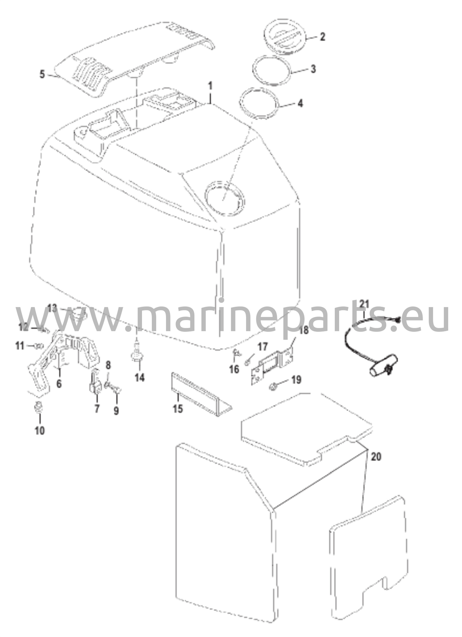 Yläkotelo (S/N-USA-0G301751/BEL-9885505 ja uudemmat)