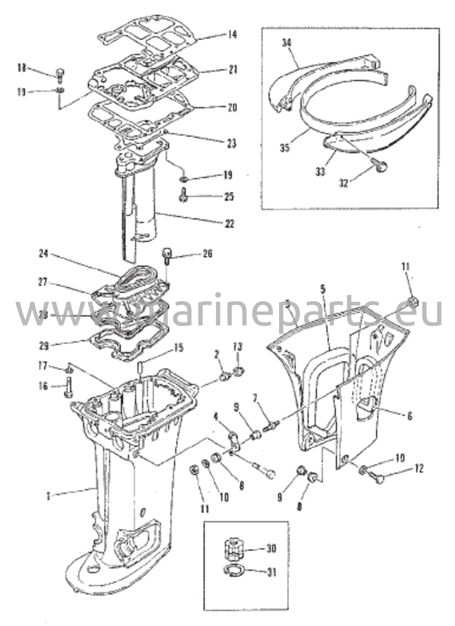 Voimansiirron akselikotelo