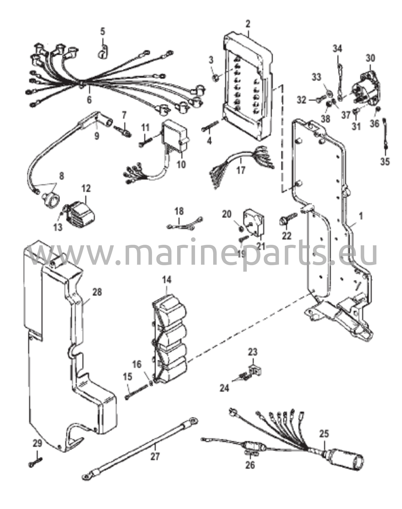 Sähkökomponentit USA-0G437999/BEL-9926999 ja alla olevat