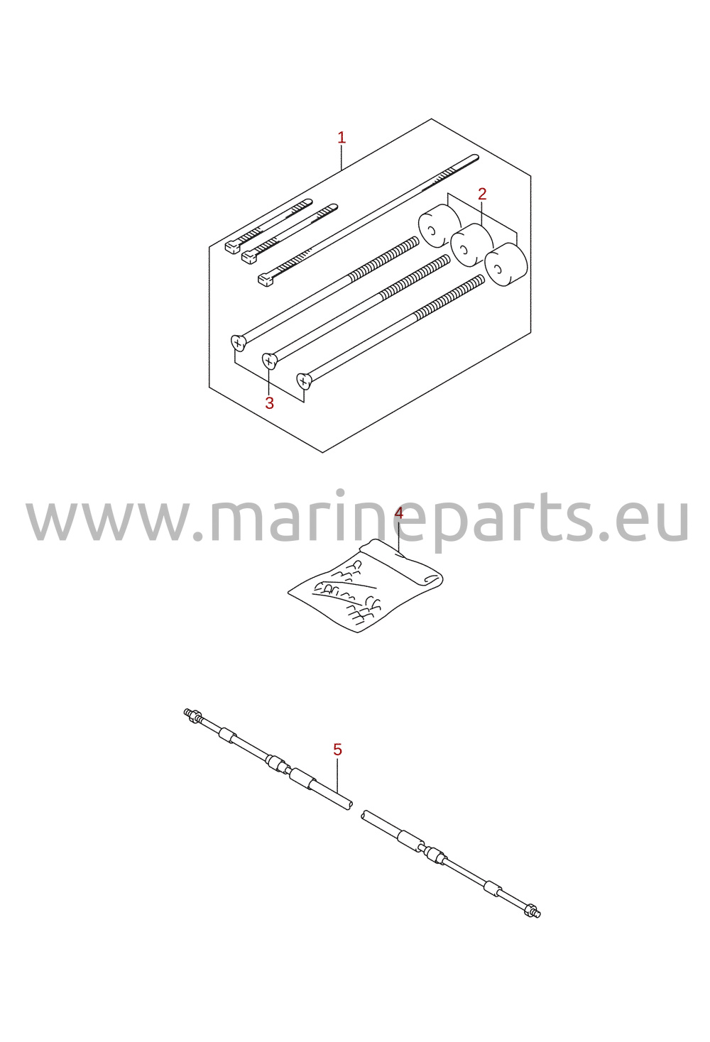 Reglagekabel (DF15AR, DF20AR, DF20AT, DF9.9BR, DF9.9BT) (tillval)