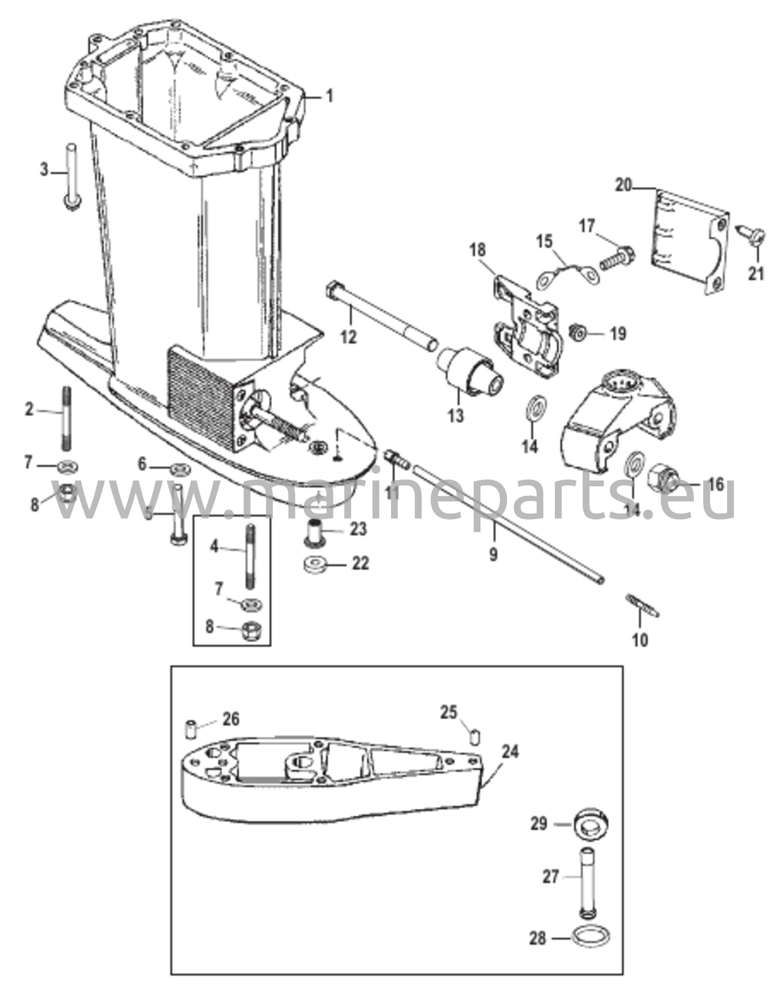 Voimansiirron akselikotelo