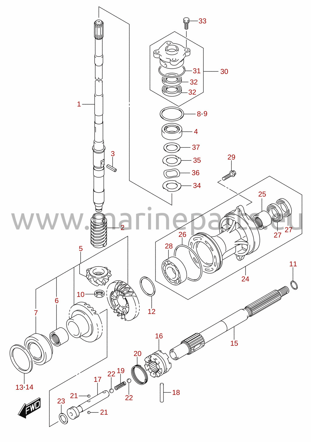 Transmission (X-transom)