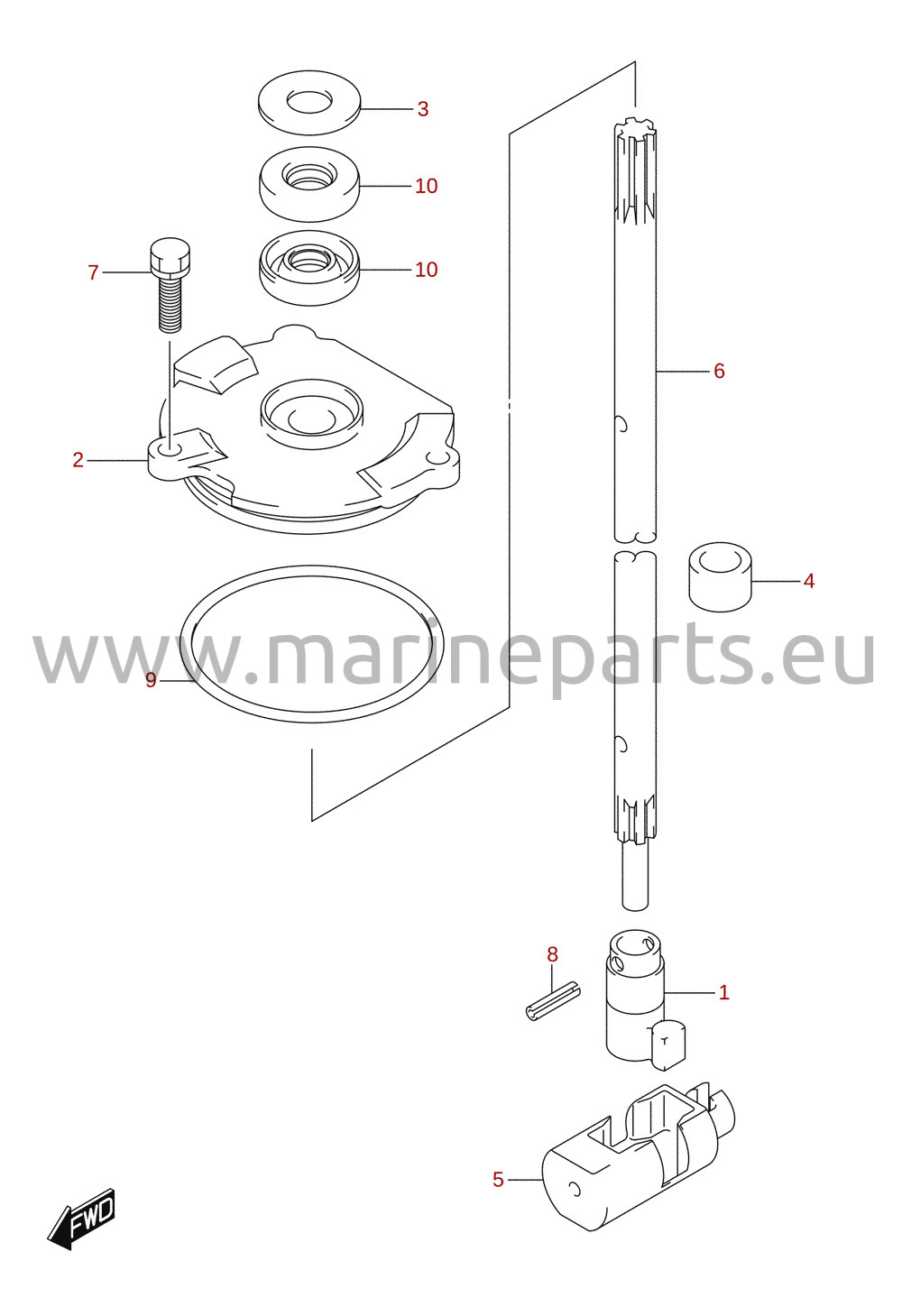 Shift rod (DF115AZ, DF140AZ)