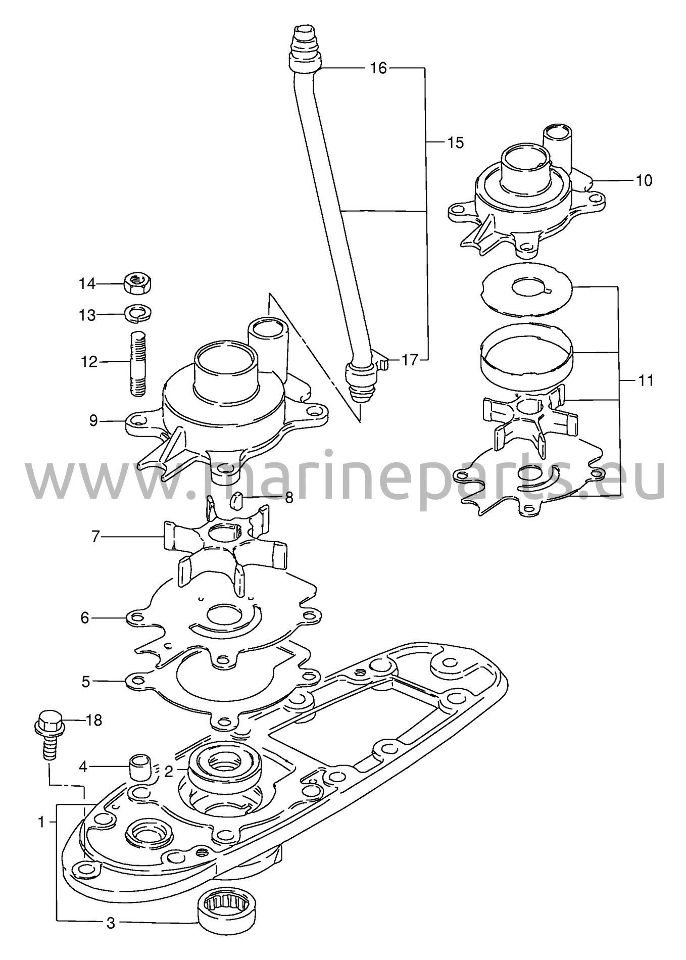 Vandpumpe (DT75MQ, DT75WT, DT85MQ, DT85QH, DT85WT)