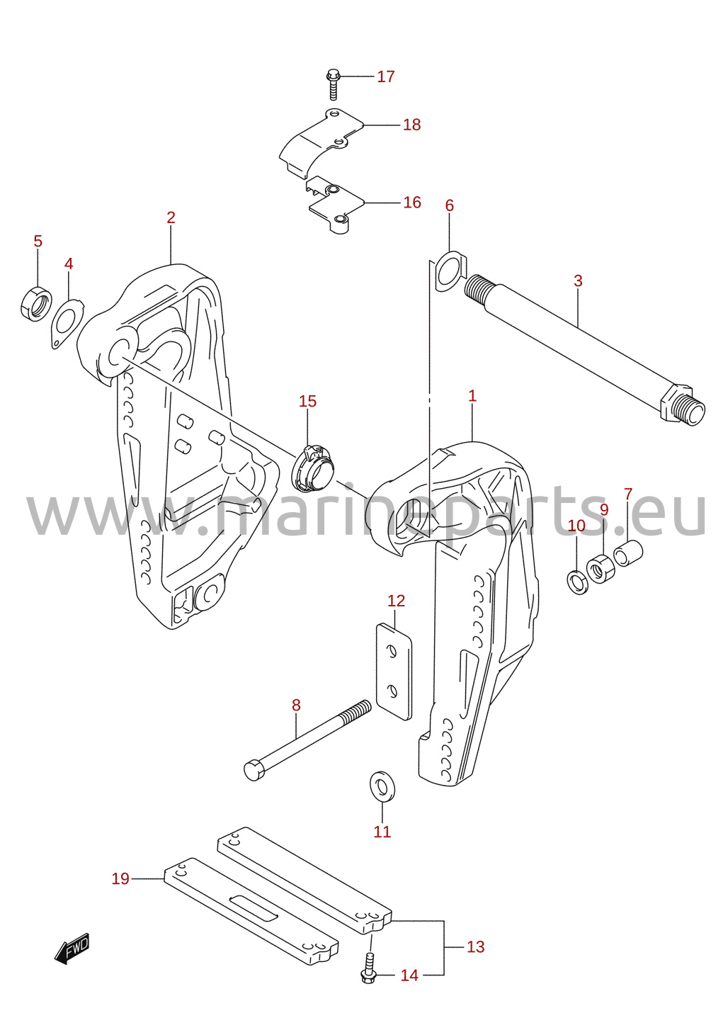 Akterspegelsfäste (L-transom)