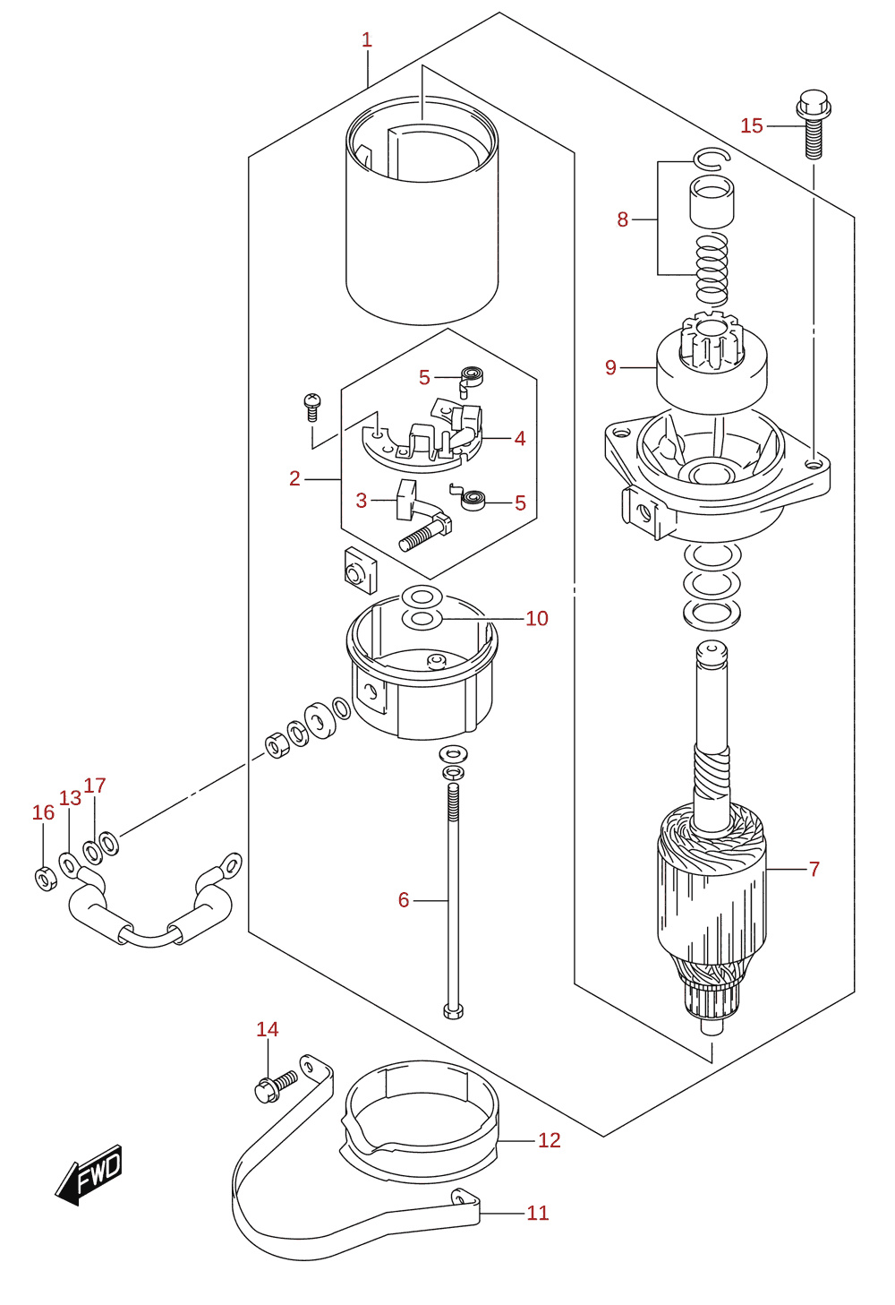 Startmotor (DF25A)