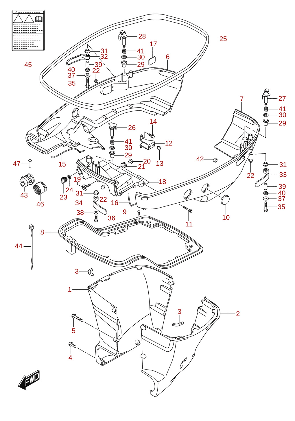 Capot latéral (L-transom)