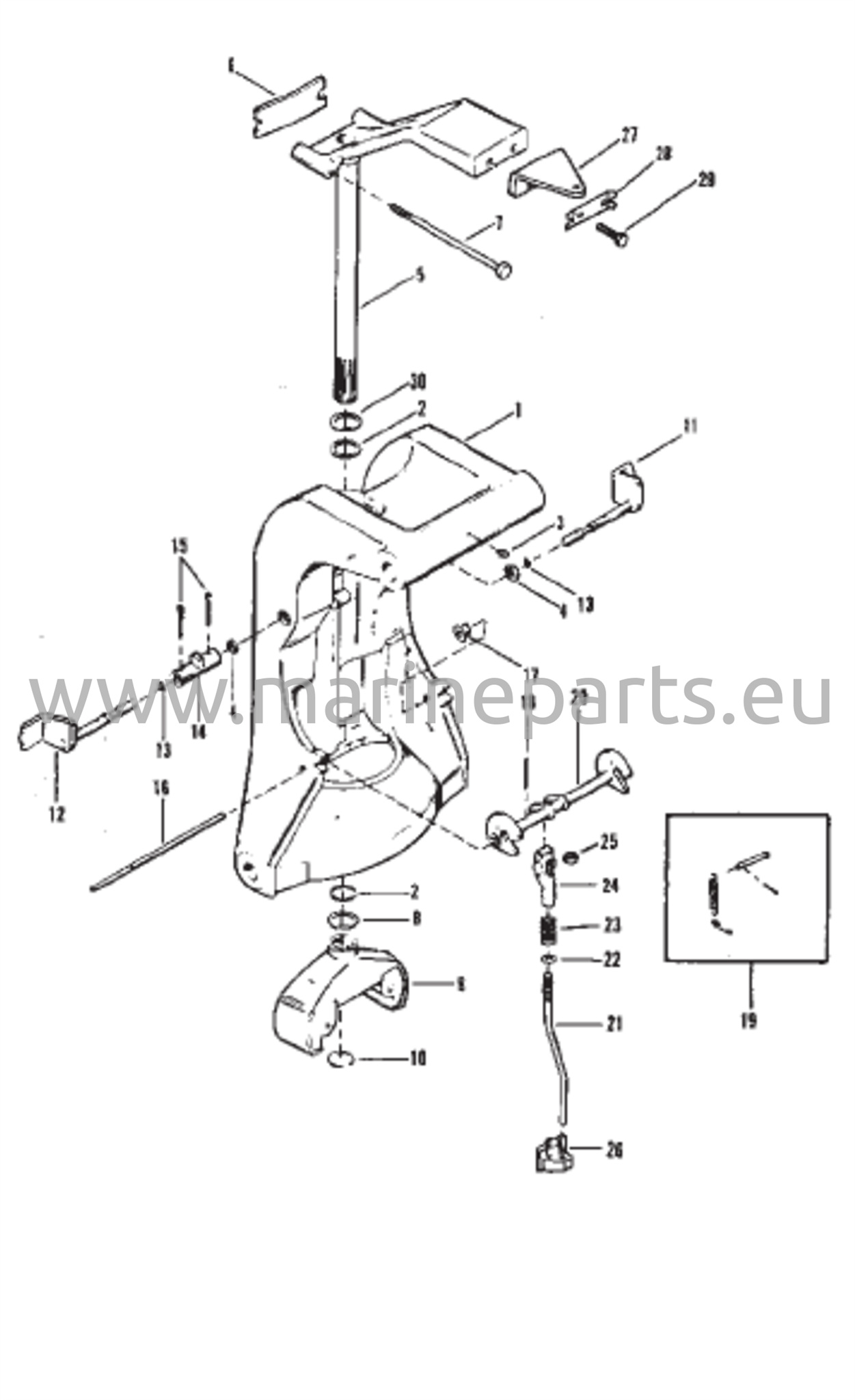 Kääntyvä kiinnike (Lyhyt) (Pitkä-0C160935 ja alemmat) (60EL NOI) (NPT)