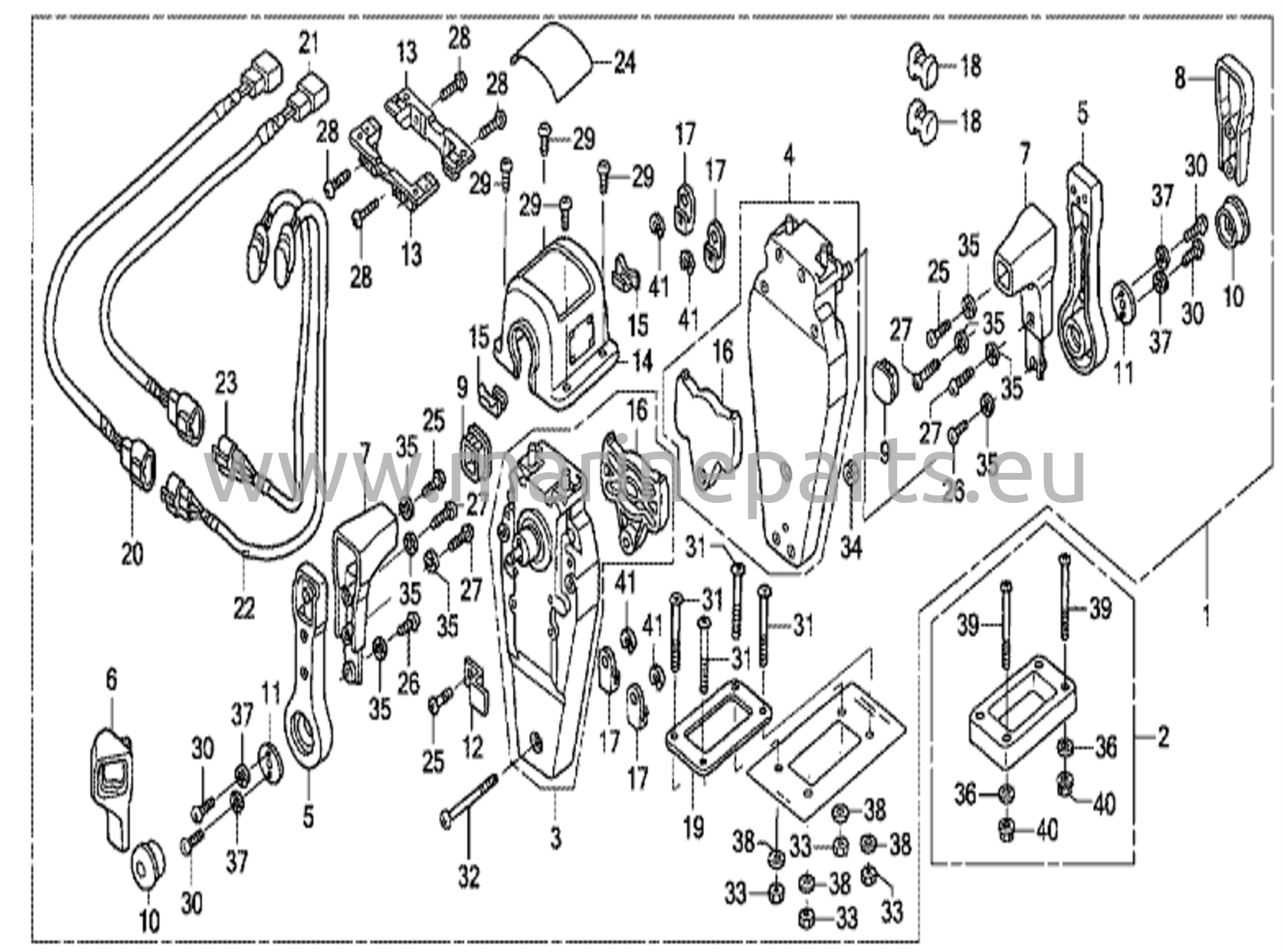 Kaukosäädin (yläasenteinen kaksityyppinen) (oikea)