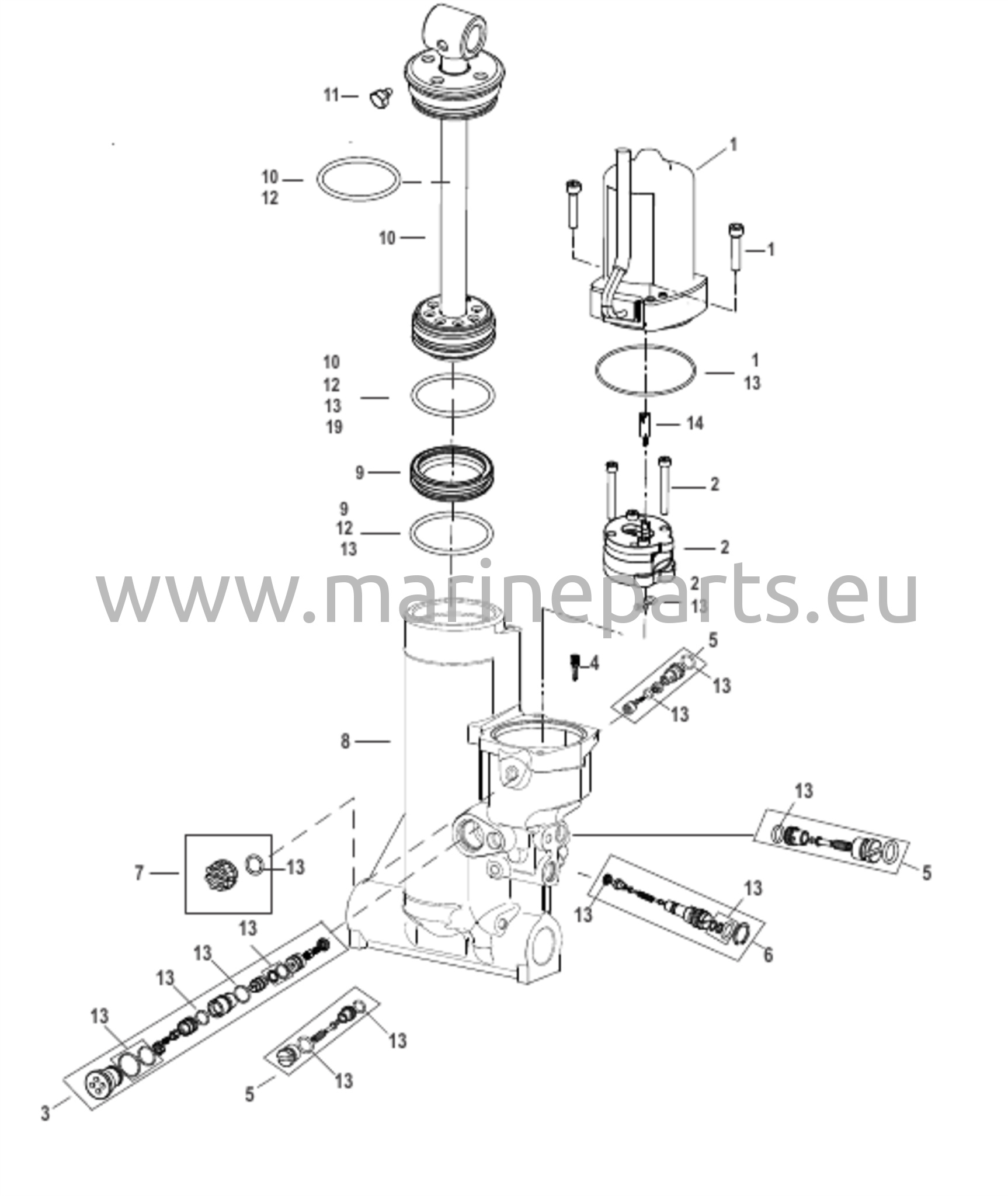 Power Trim -kokoonpanon osat - 2B752837 ja uudemmat