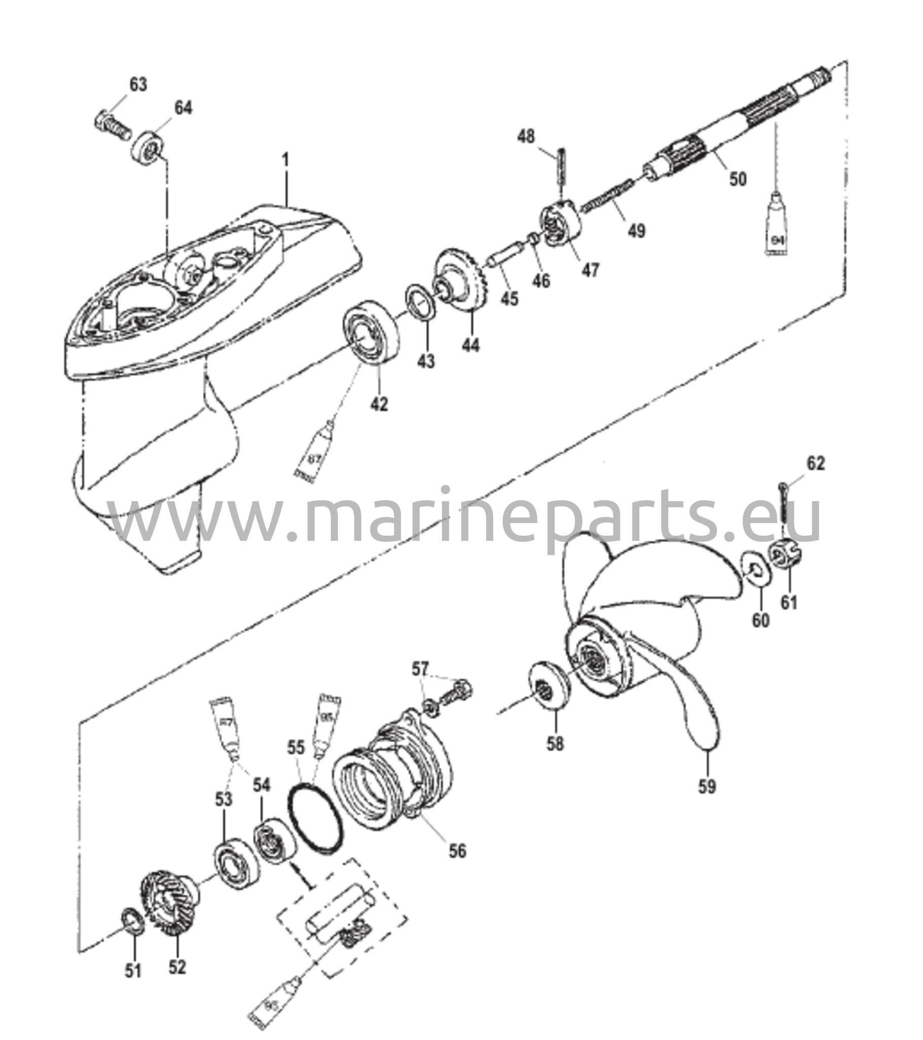 Gear Housing Propeller Shaft 