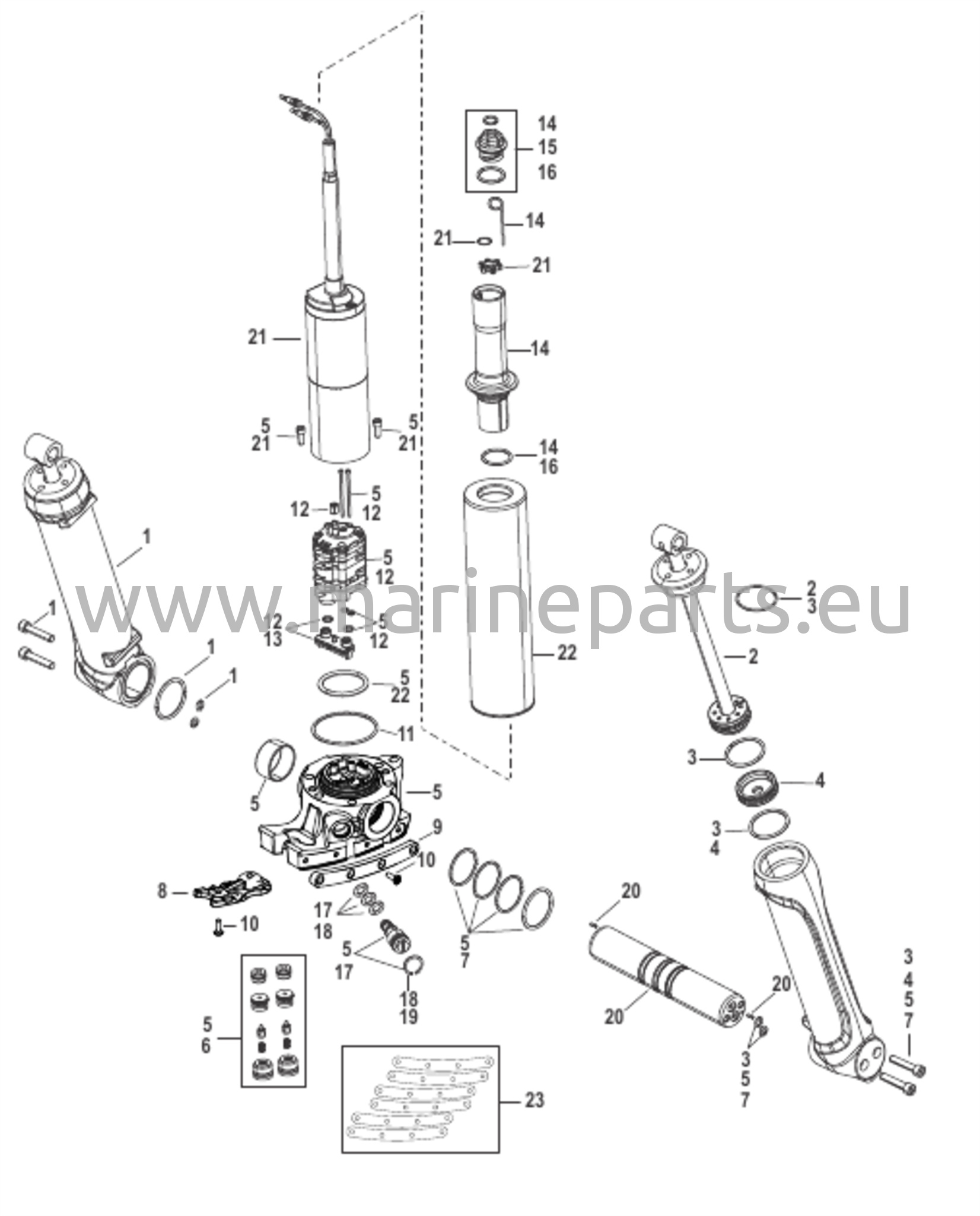 Voimanostolaitteen osat