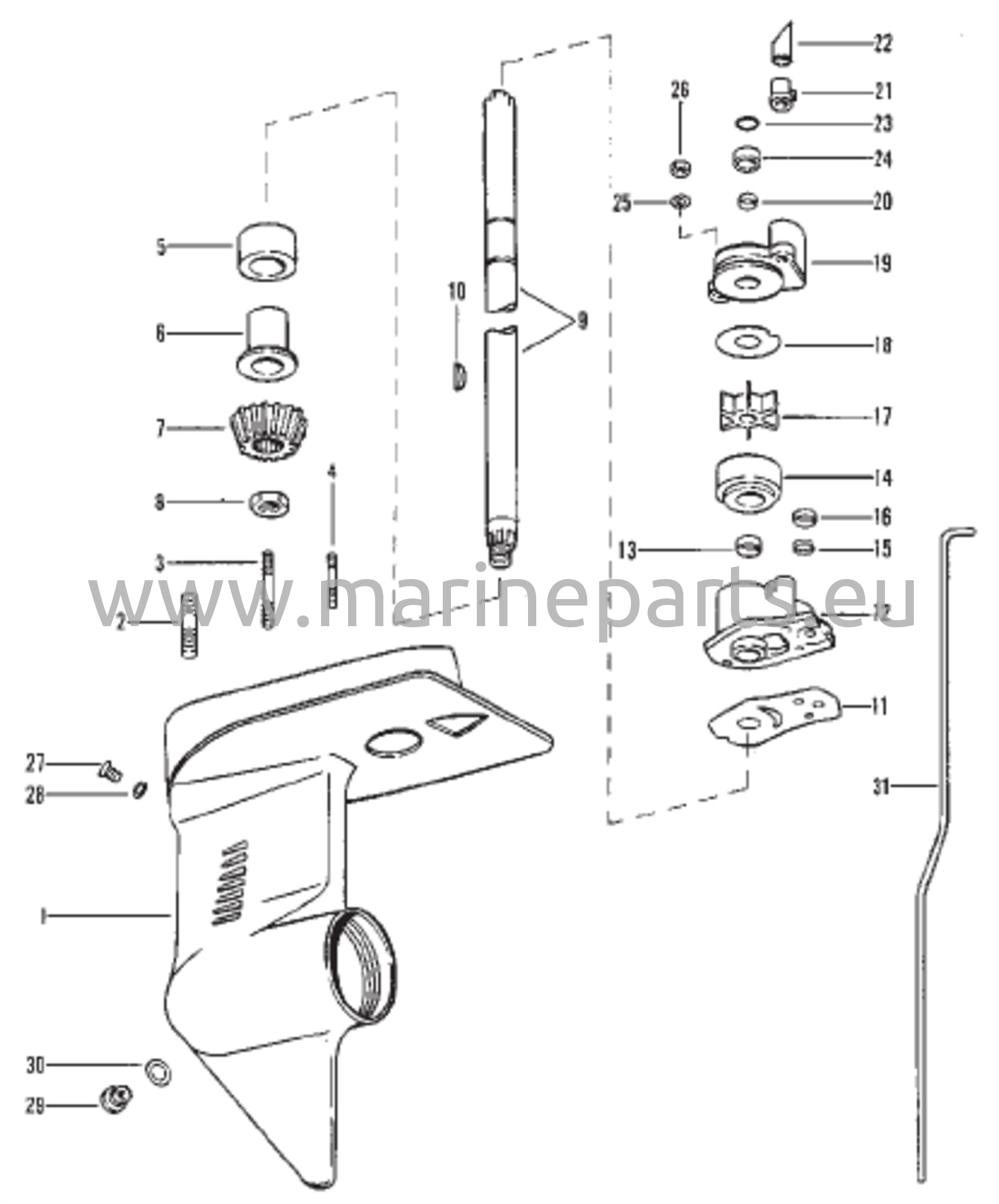 Vaihteiston kotelo (voimansiirtoakseli)