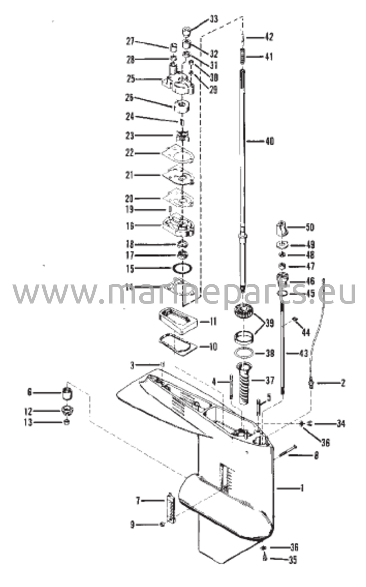 Vaihteiston kotelo (voimansiirtoakseli)