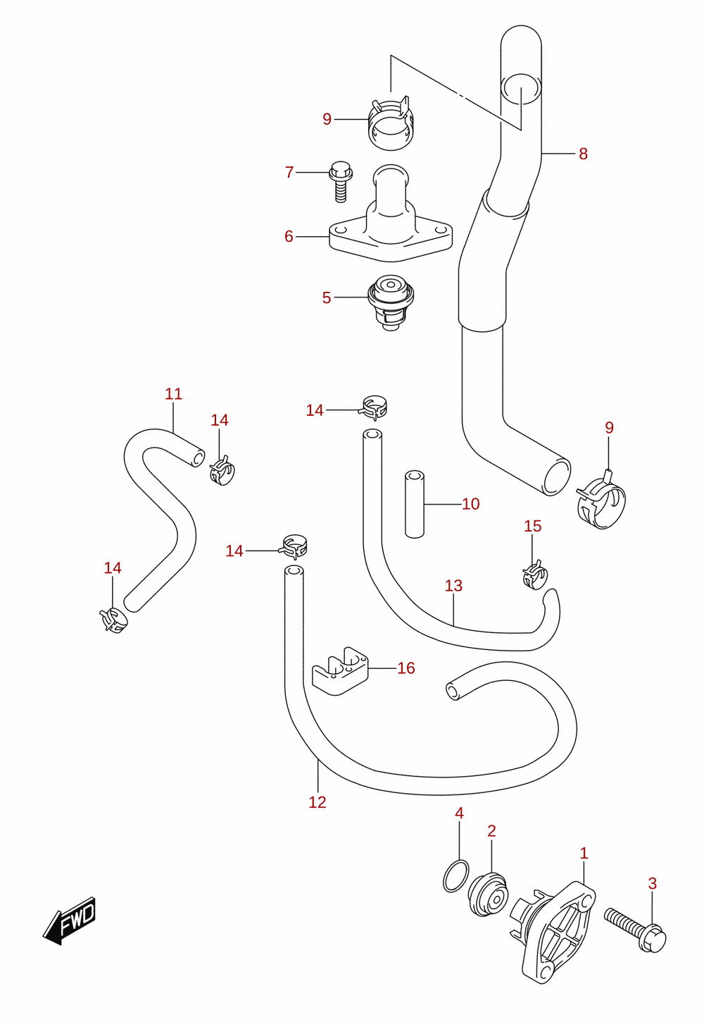 Thermostat (DF40AQH, DF40ATH, DF50ATH, DF60AQH, DF60ATH)
