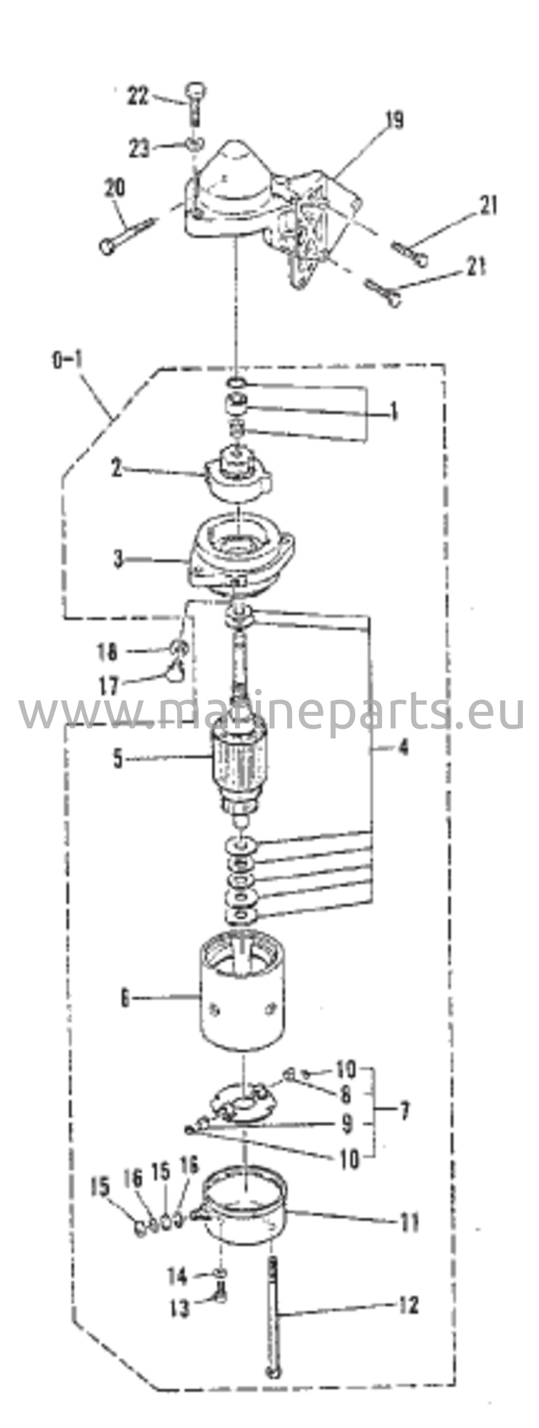 Sähkökäynnistinmoottori (E-251105 / EL-552120 ja sitä alemmat)