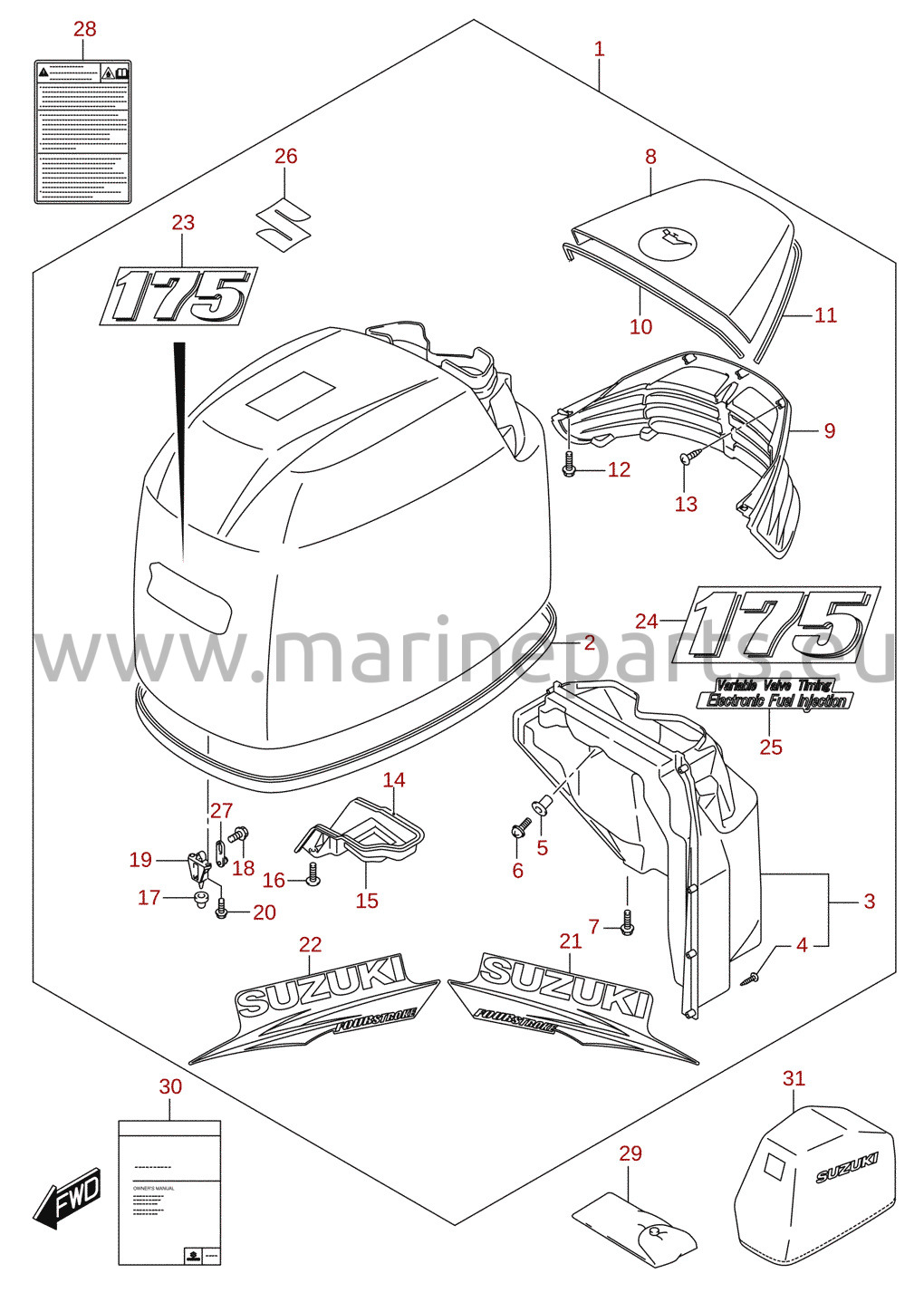 Motorhaube (DF175) 1/4