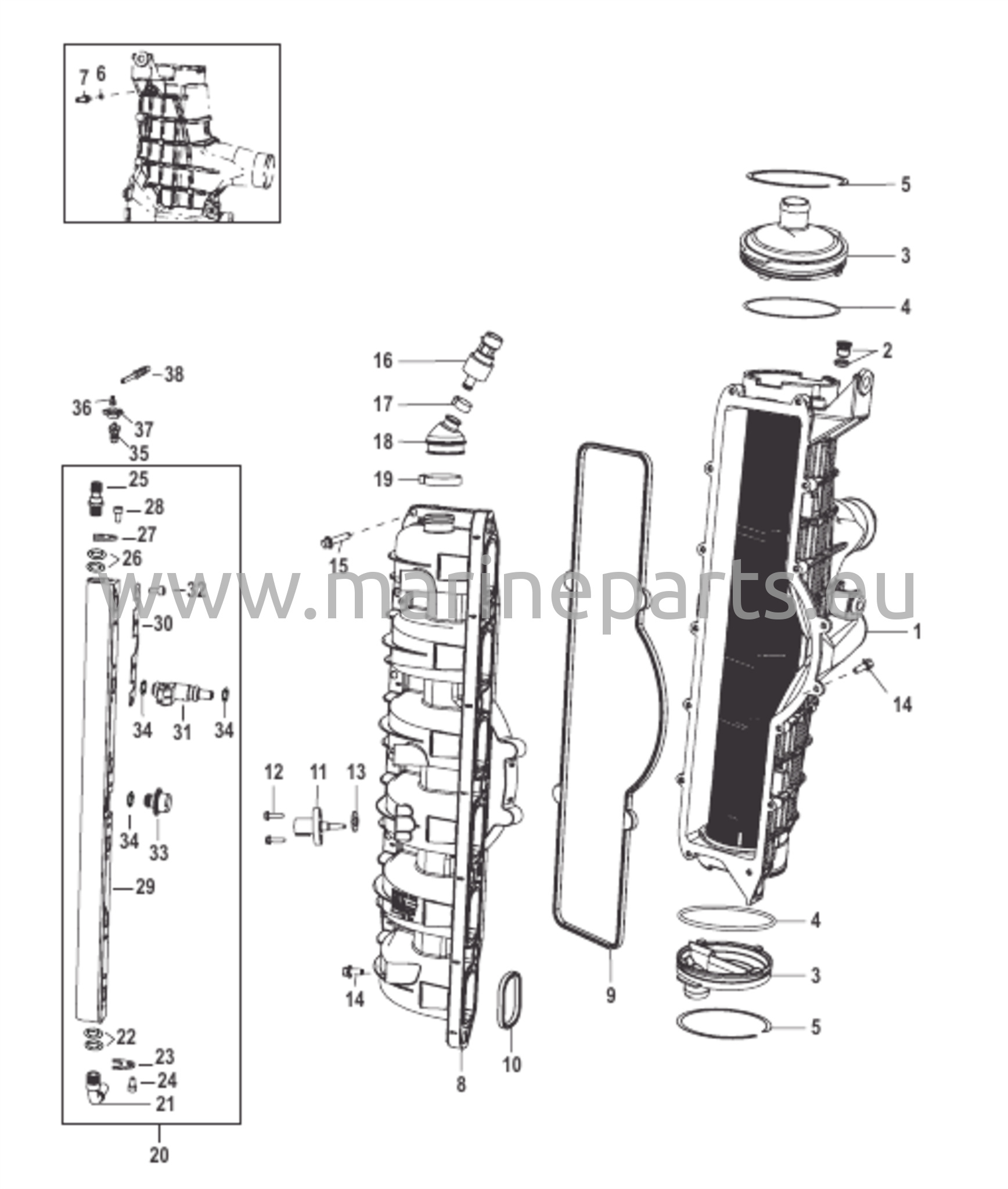 Laddkylare/Insugningsgrenrör