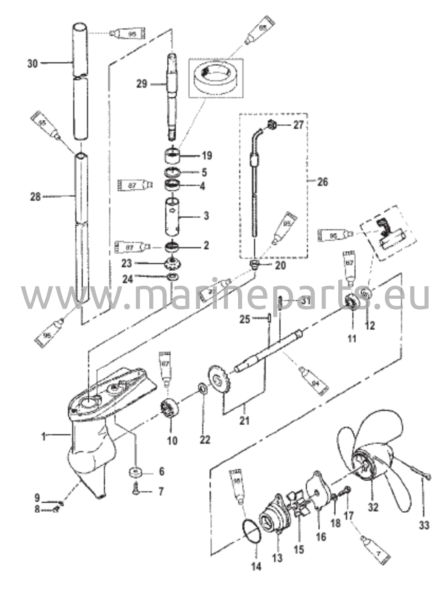 Vaihteiston kotelon kokoonpano