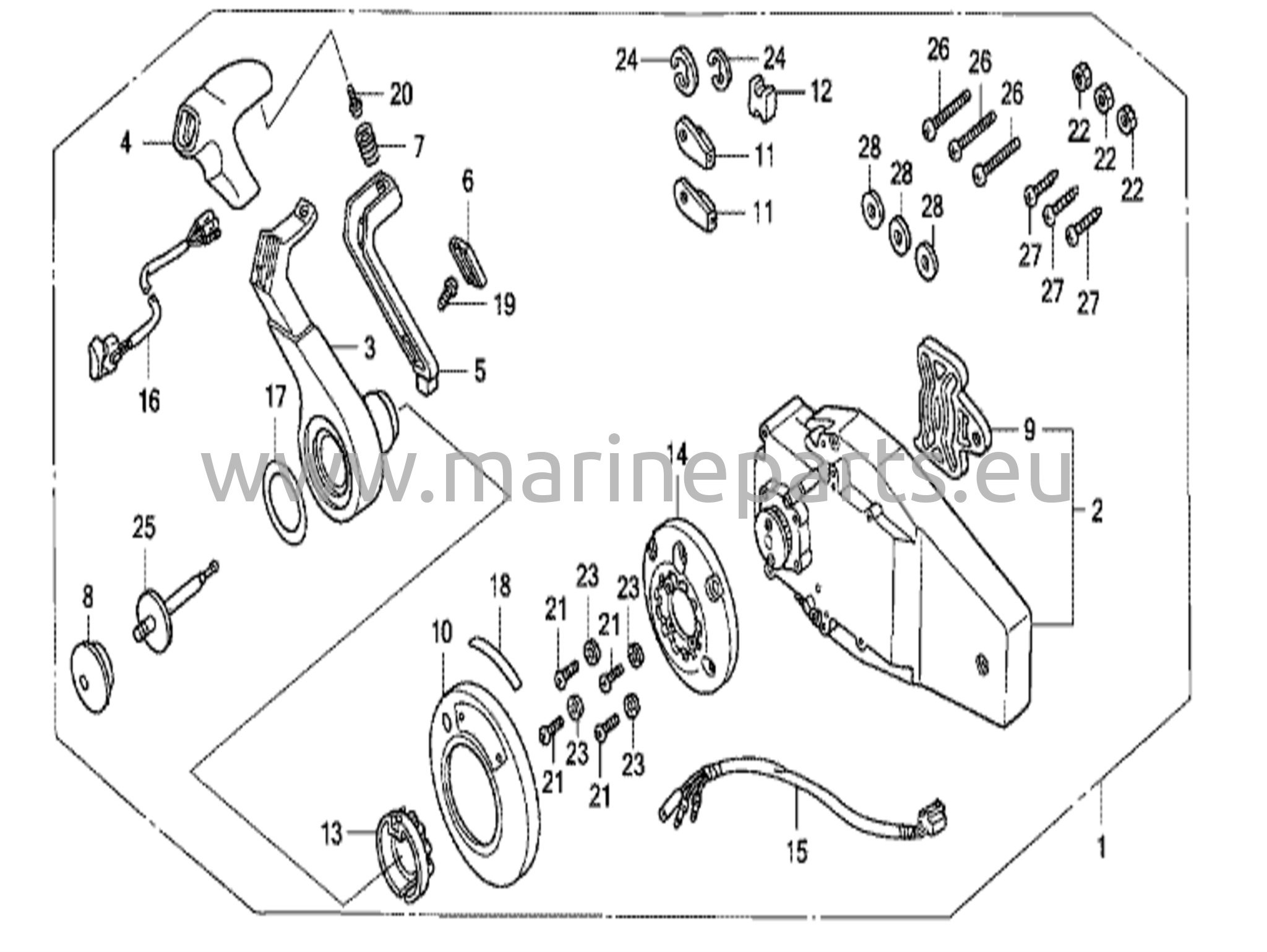 Fjärrkontroll (infälld typ) (höger)