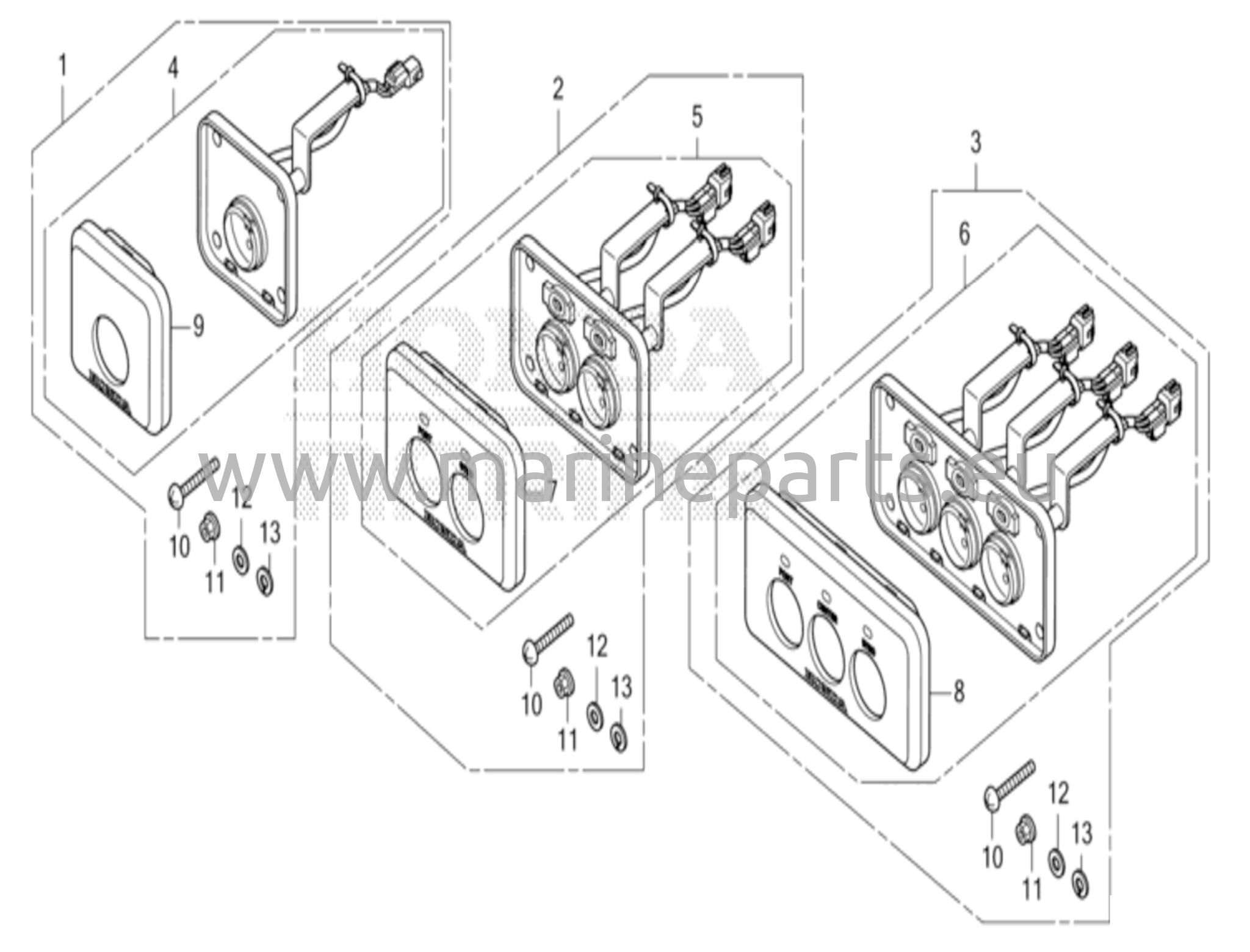 Kytkinpaneelin sarja (käynnistys/pysäytys)