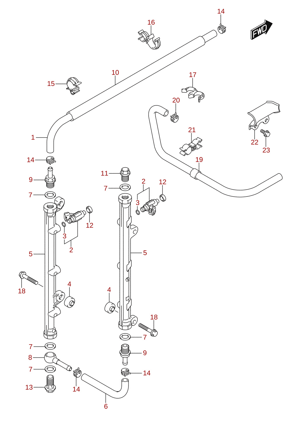 Injecteur de carburant (DF300A)