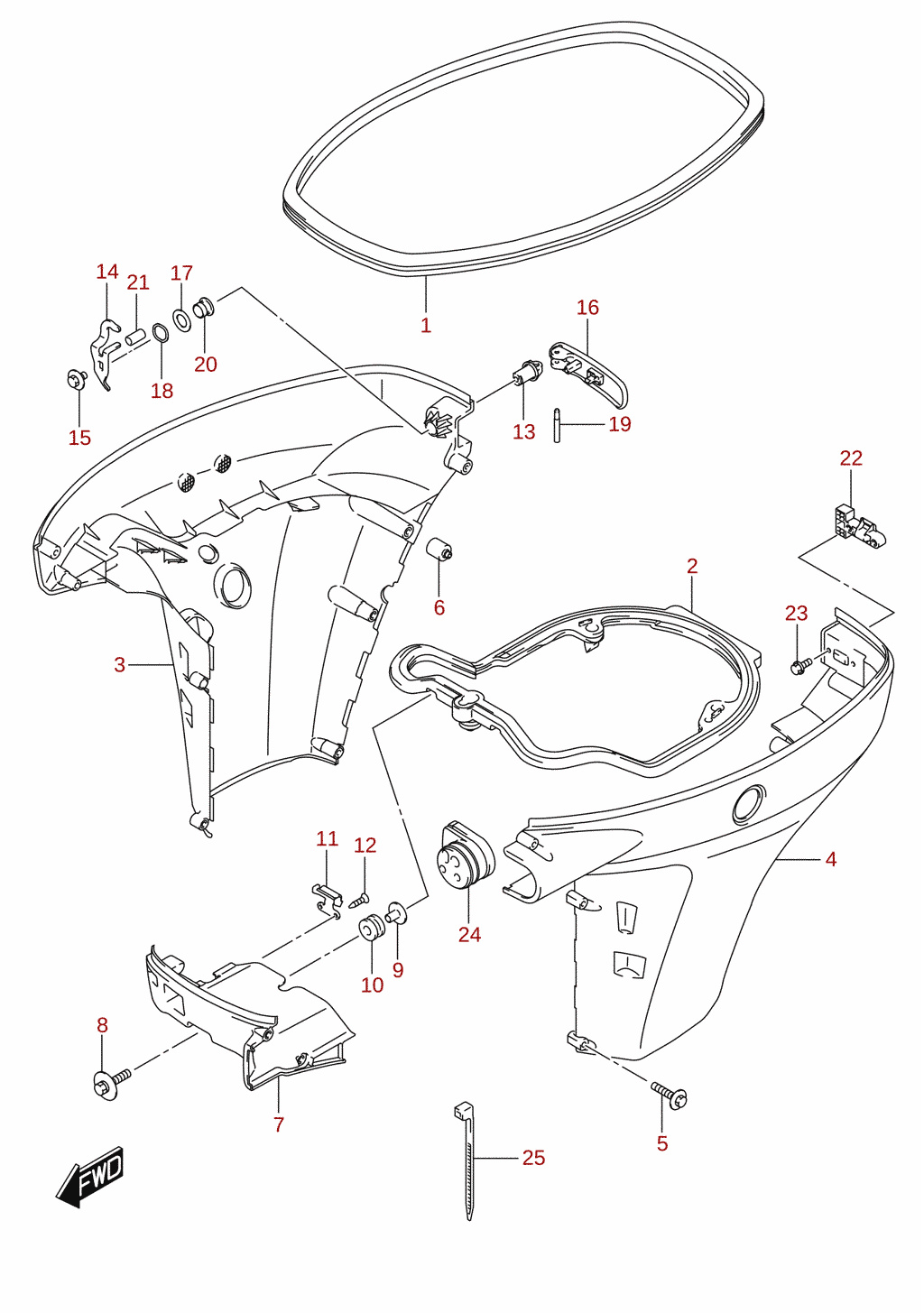 Side cover (DF40A, DF40AST, DF50A)