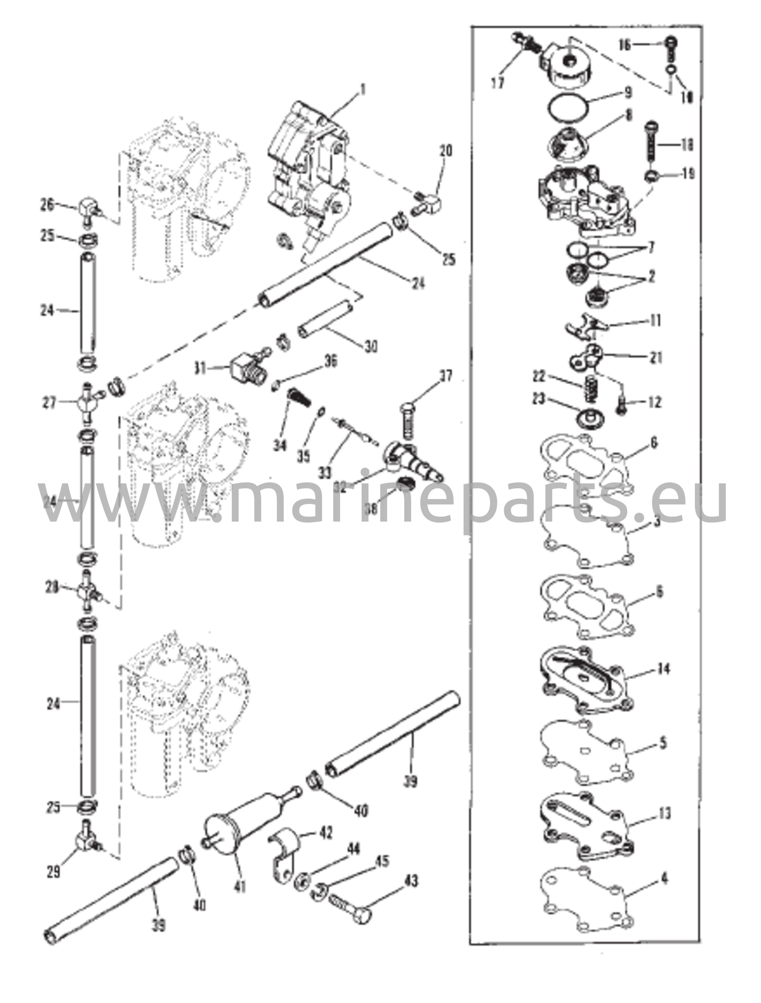 Polttoainepumppu ja polttoaineputket (vanhan tyylin polttoainepumppu)