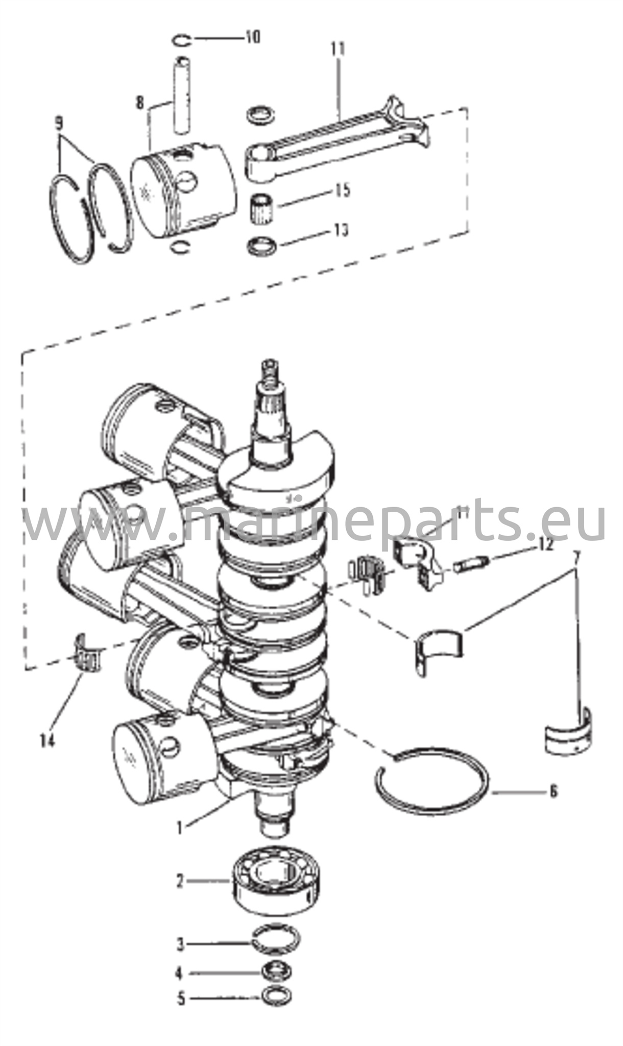 Crankshaft, Pistons and Connecting Rods 