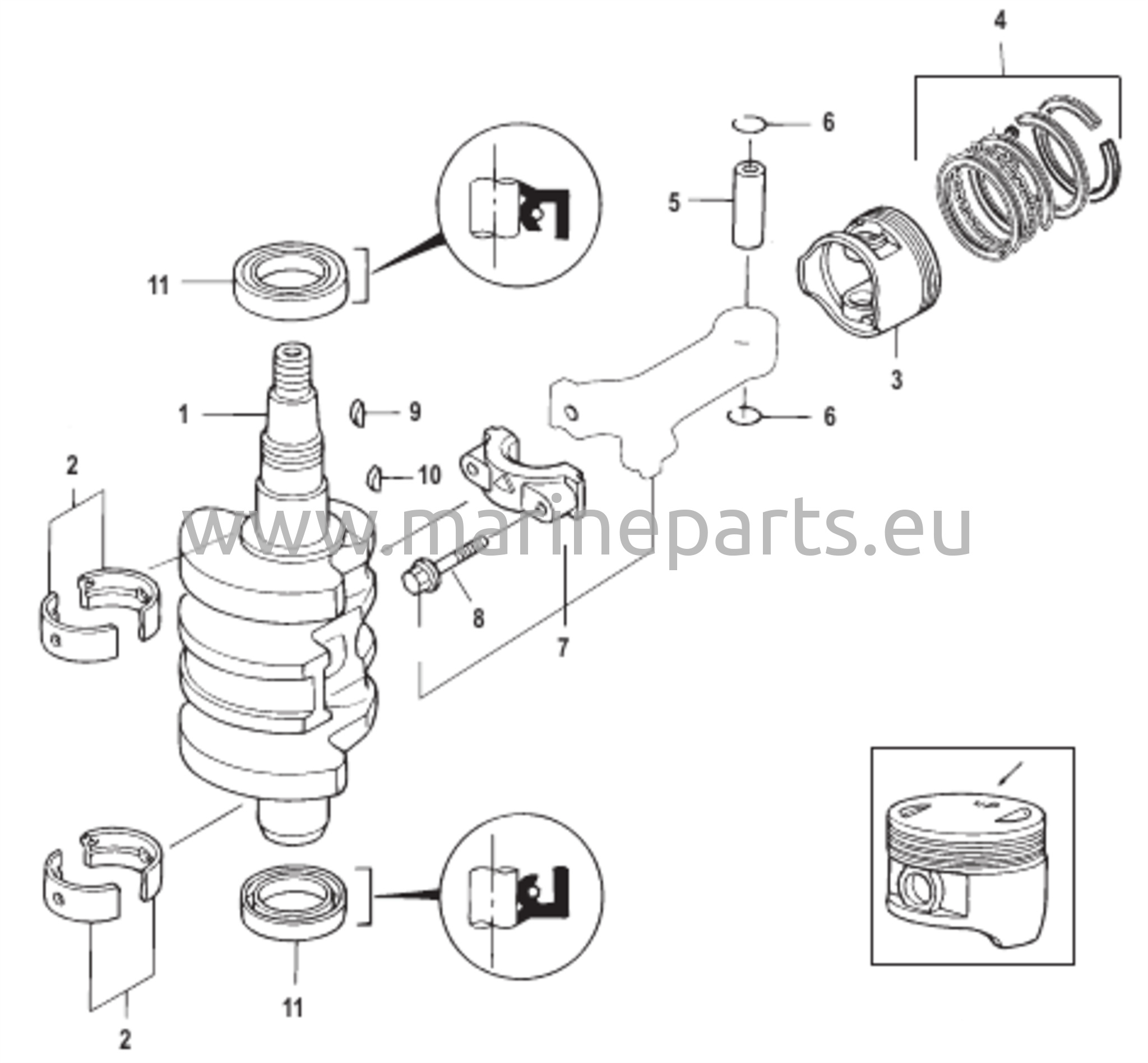 Kampiakseli, männät ja yhdysvarret 0R310615 ja sitä uudemmat