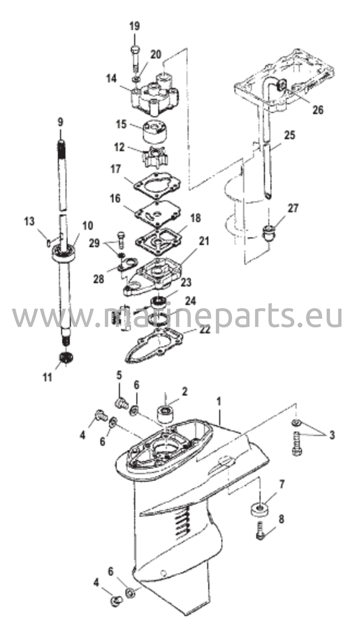 Vaihteiston kotelo (voimansiirtoakseli)