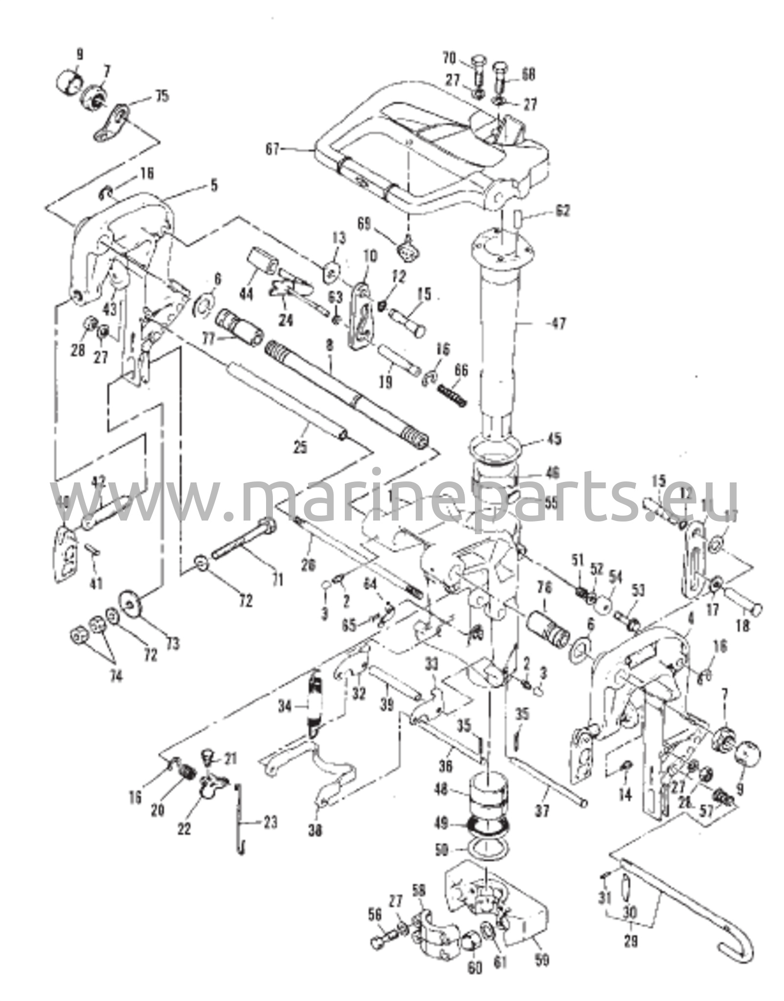 Clamp and swivel bracket/reverse lock