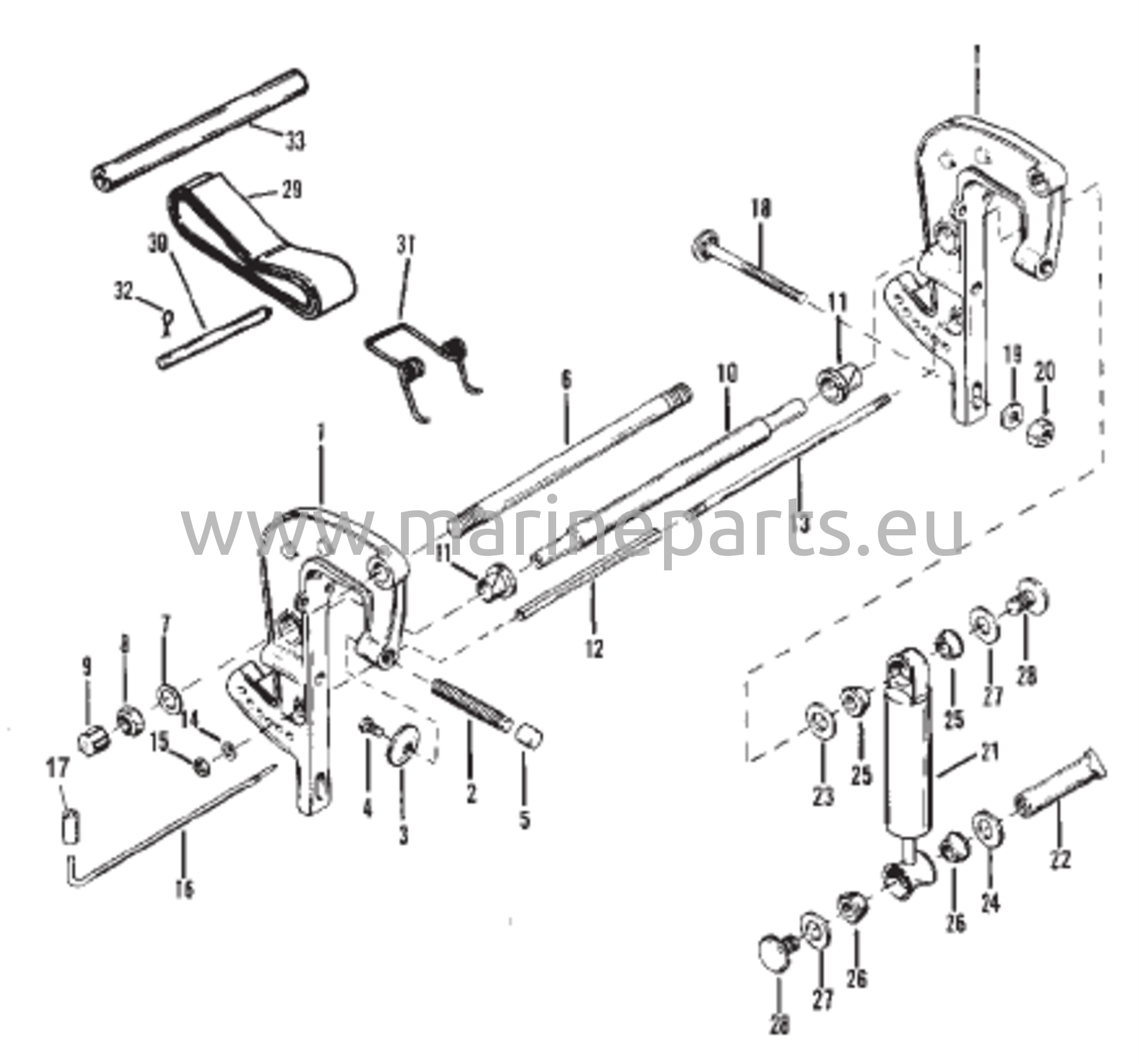 Clamp Bracket Assembly (Non Power Trim) 