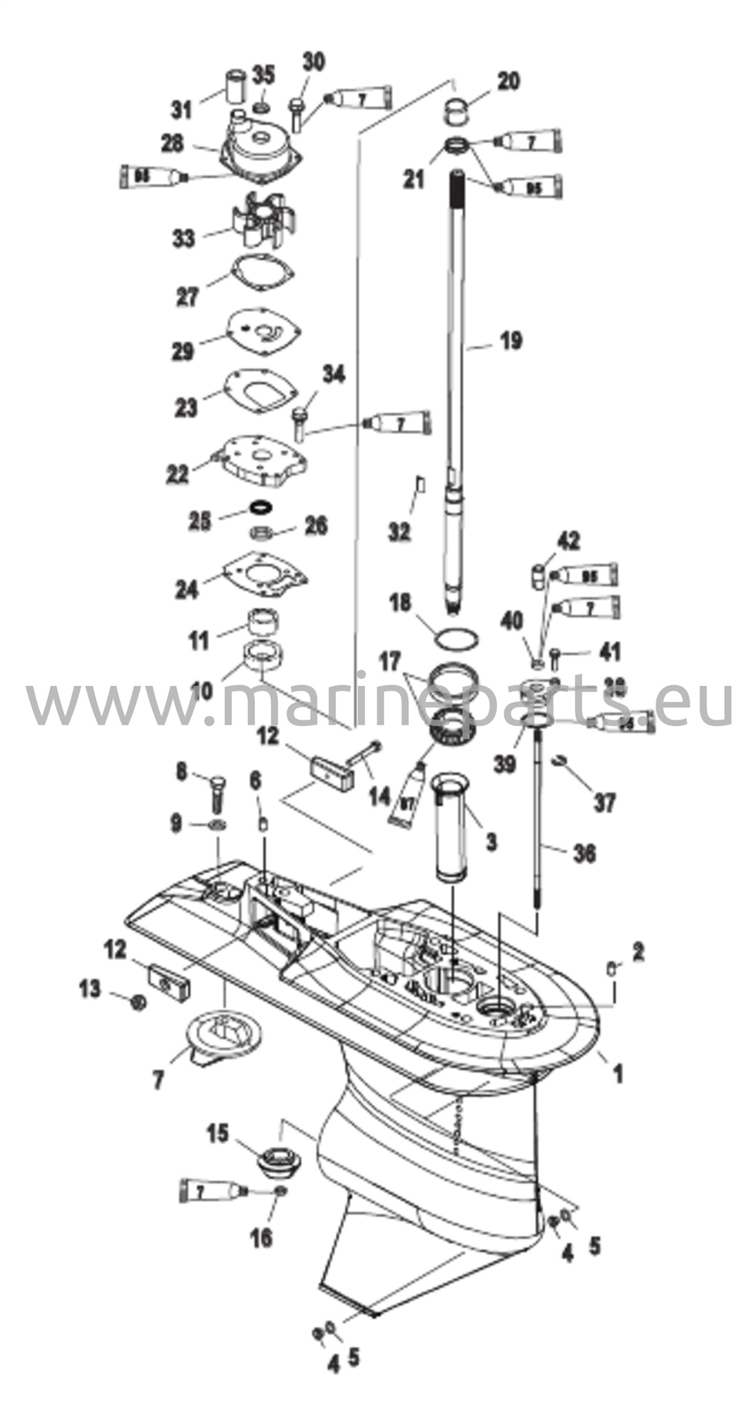 Gear Housing (Driveshaft)(2.33:1 Gear Ratio) 